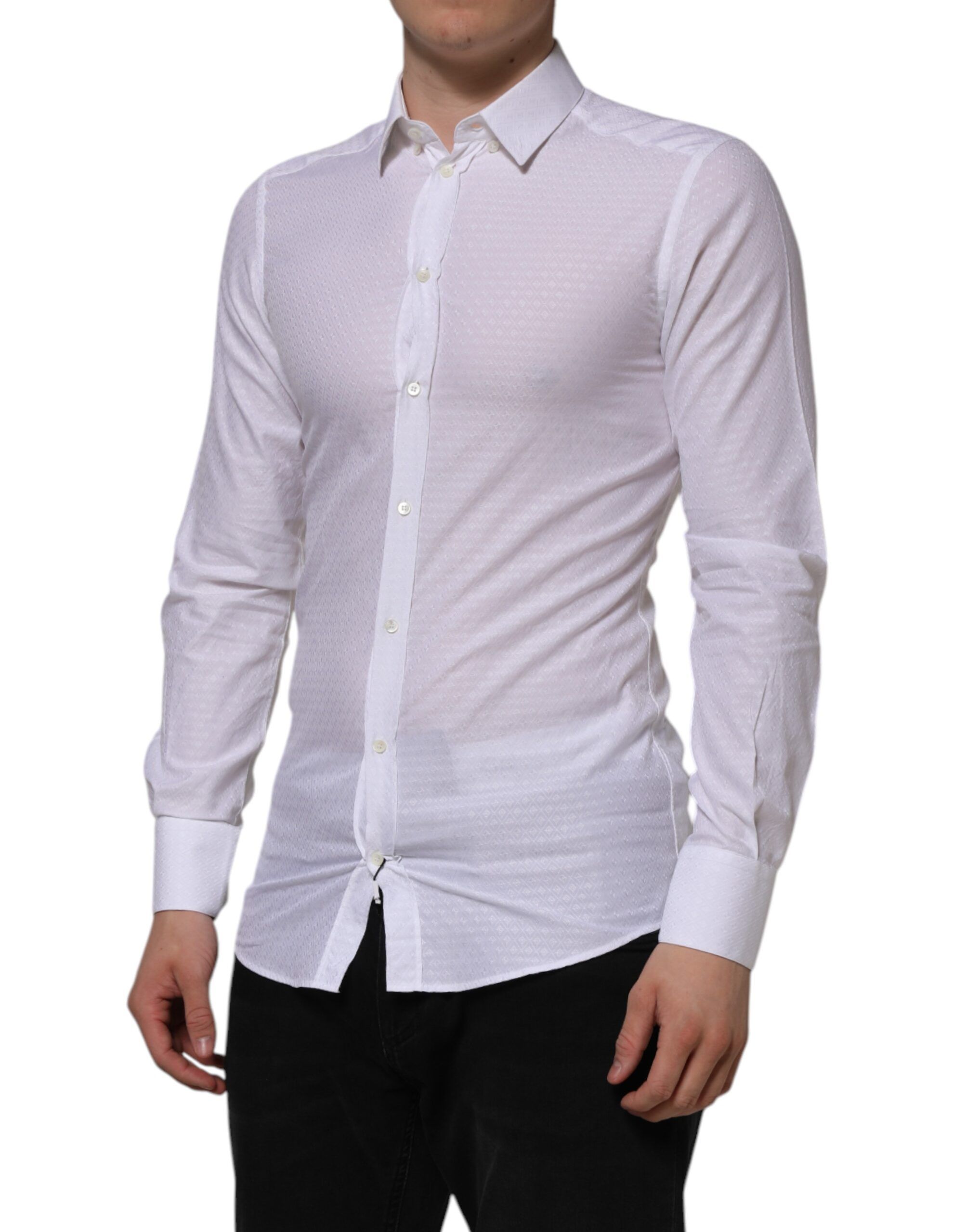 Cotton GOLD Long Sleeves Formal Men's Shirt (Pre-Owned) - Dolce & Gabbana - Modalova