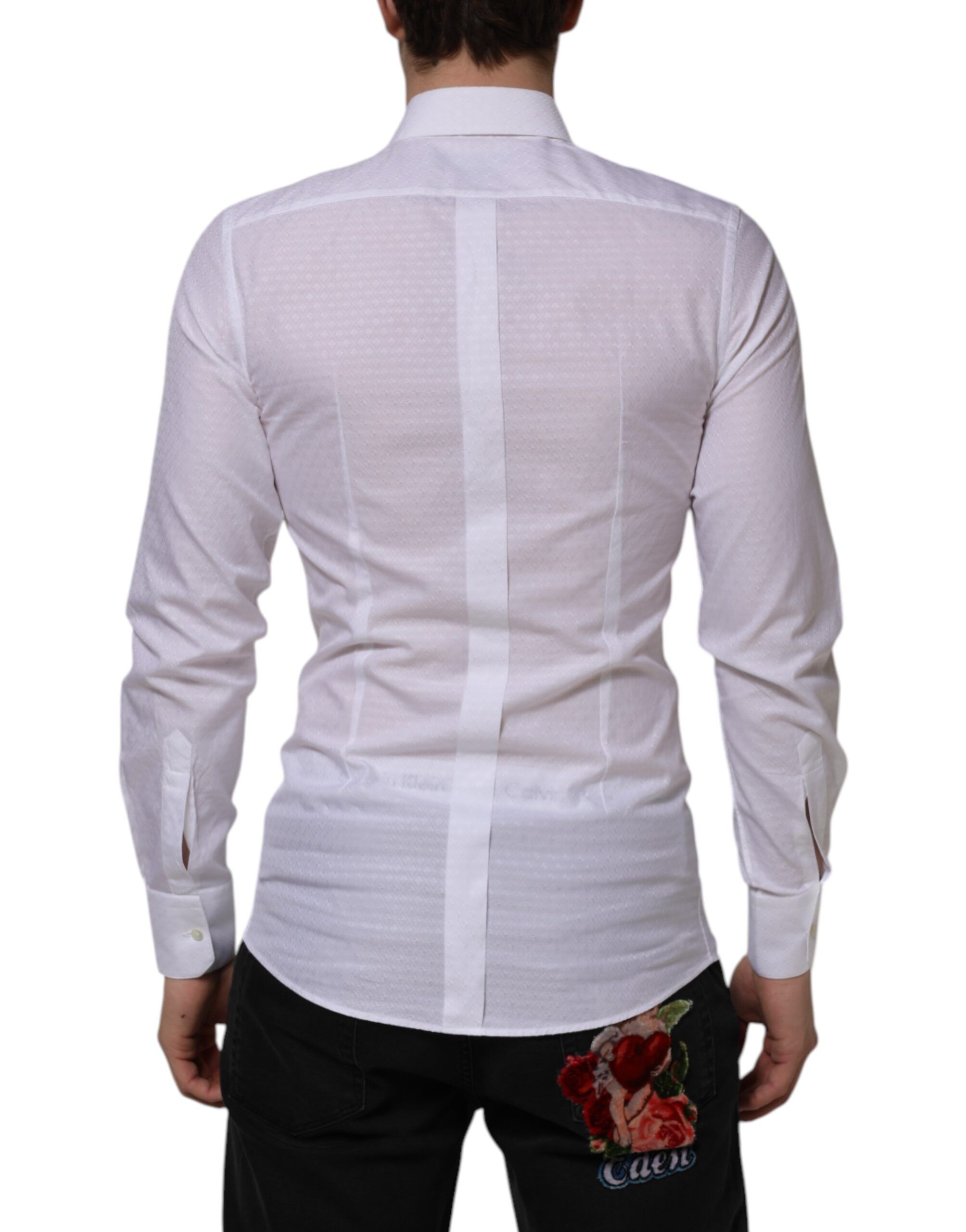 Cotton GOLD Long Sleeves Formal Men's Shirt (Pre-Owned) - Dolce & Gabbana - Modalova