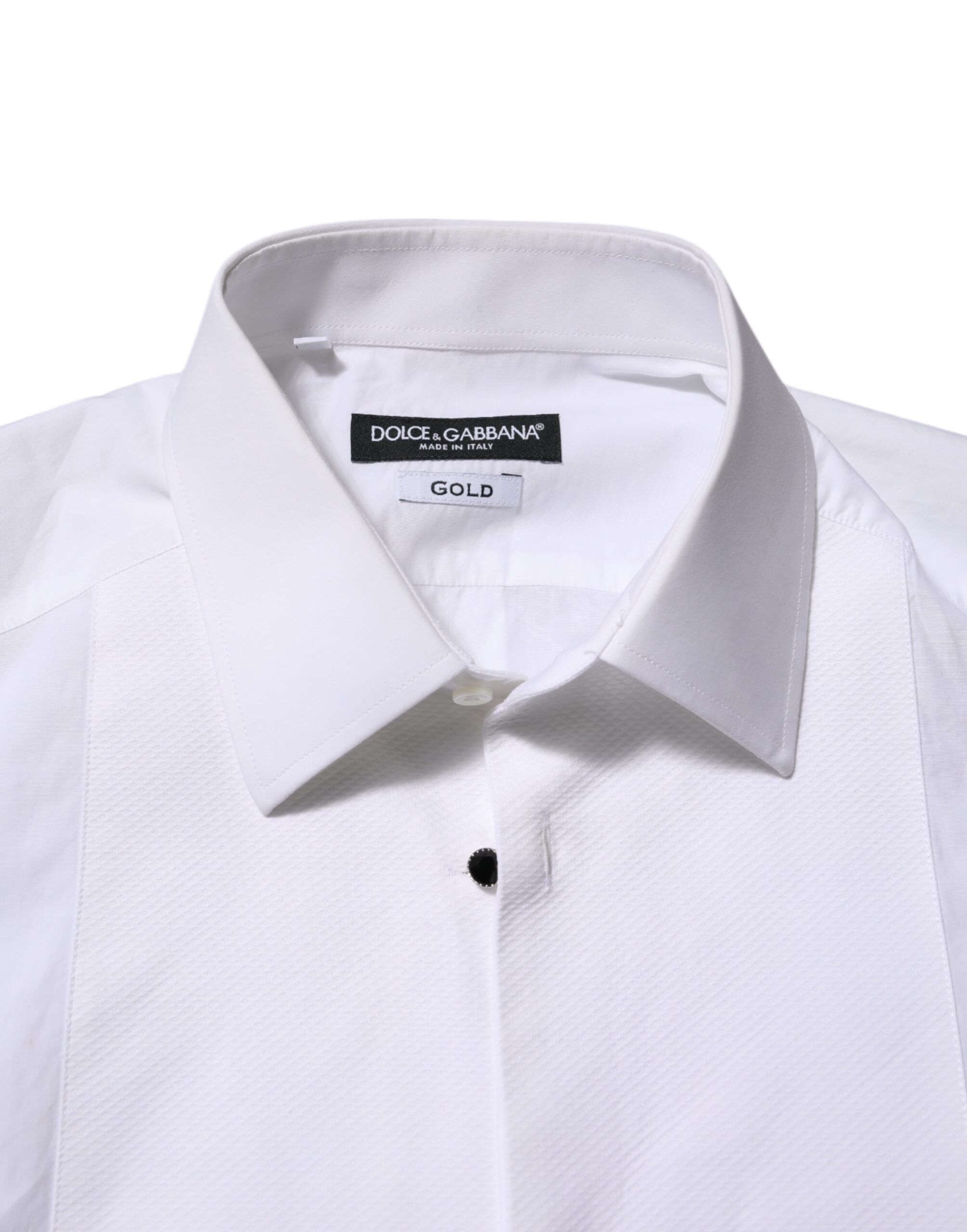 Cotton GOLD Bib Poplin Formal Men's Shirt - Dolce & Gabbana - Modalova