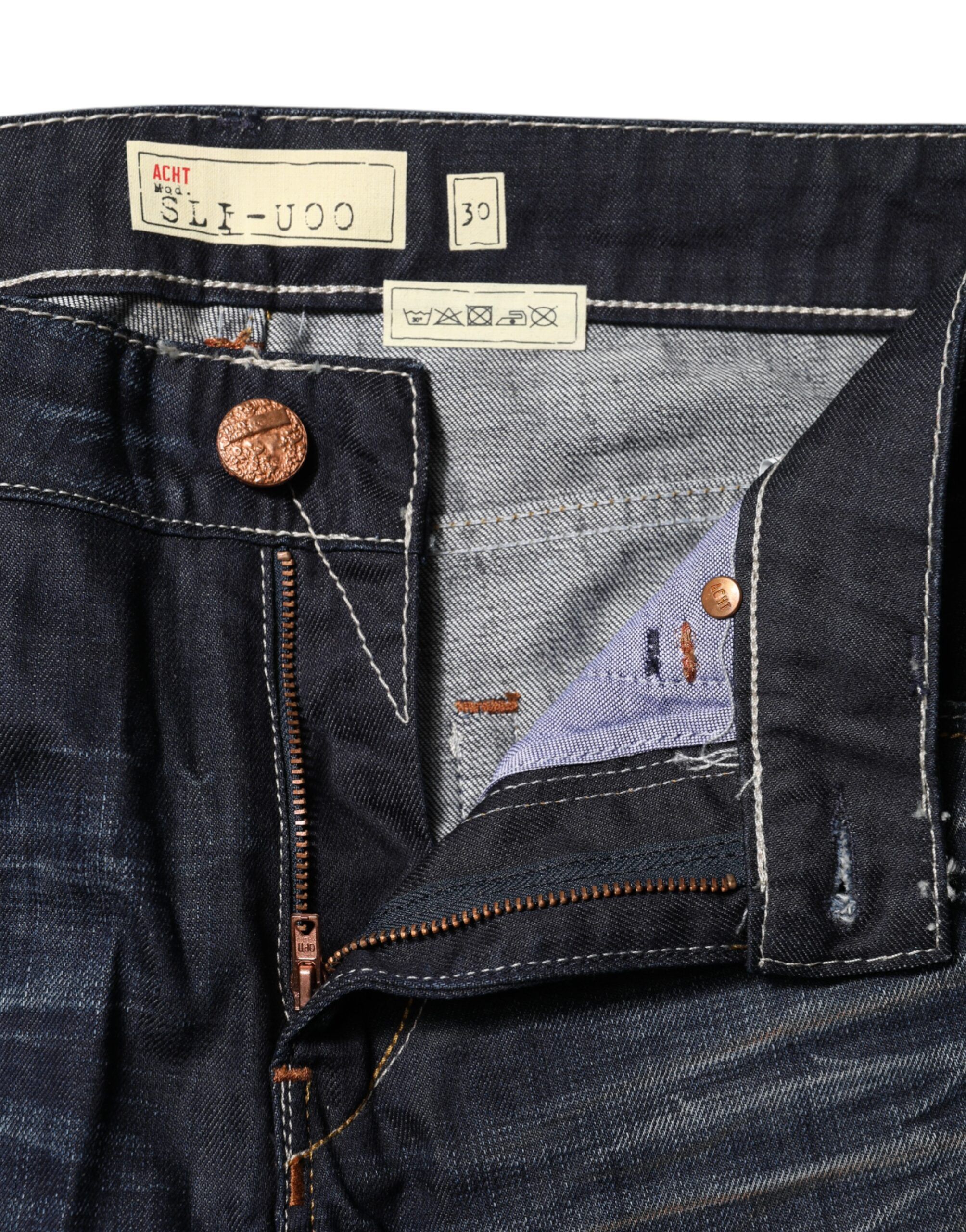 Washed Cotton Mid Waist Flared Denim Women's Jeans - Acht - Modalova