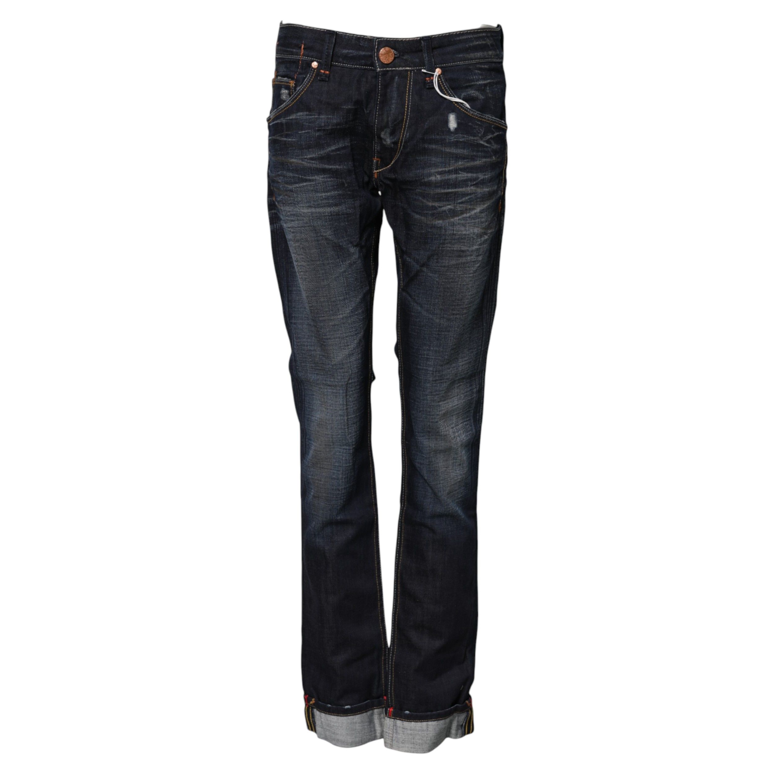 Washed Cotton Mid Waist Flared Denim Women's Jeans - Acht - Modalova
