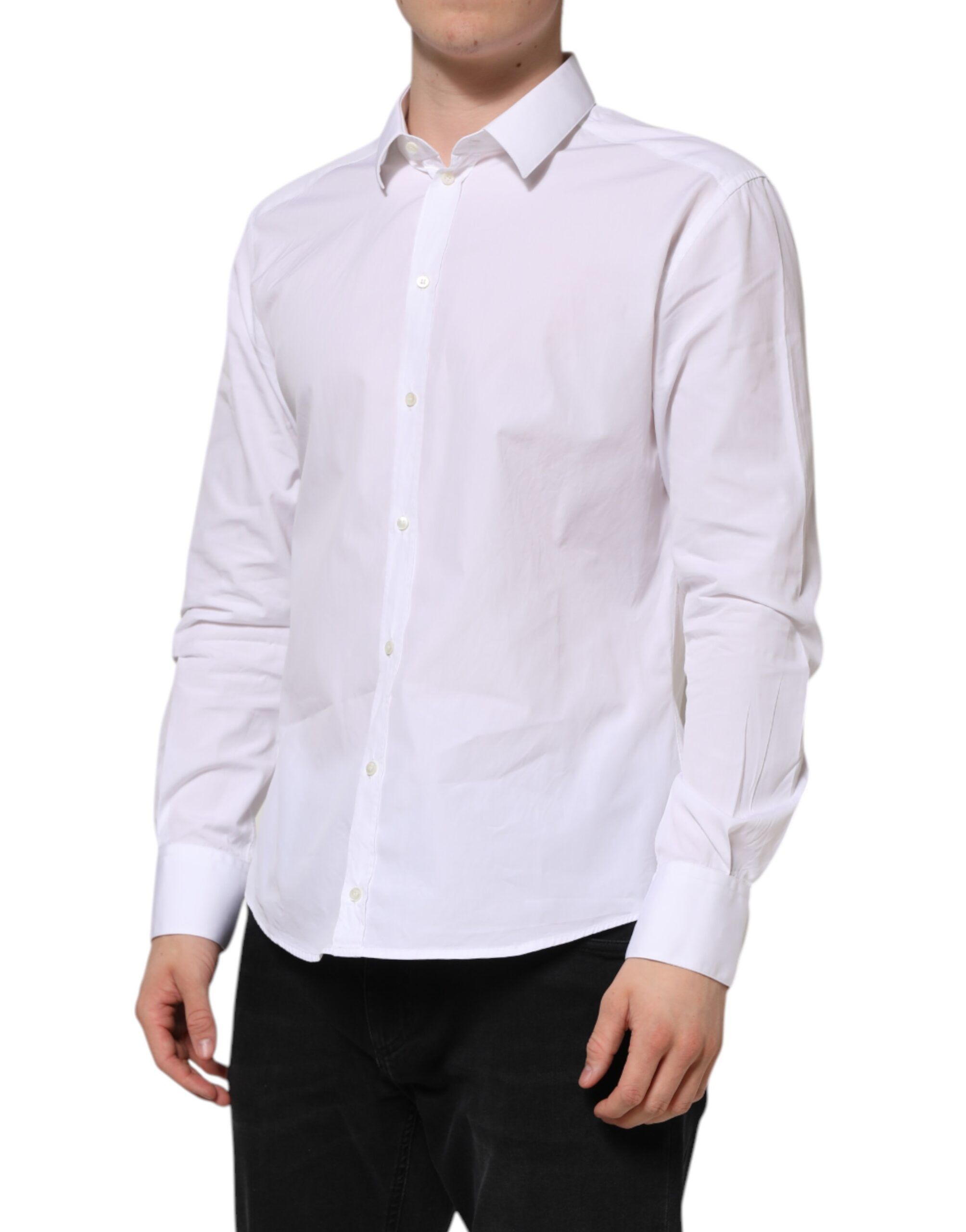 Cotton Long Sleeves GOLD Formal Men's Shirt (Pre-Owned) - Dolce & Gabbana - Modalova