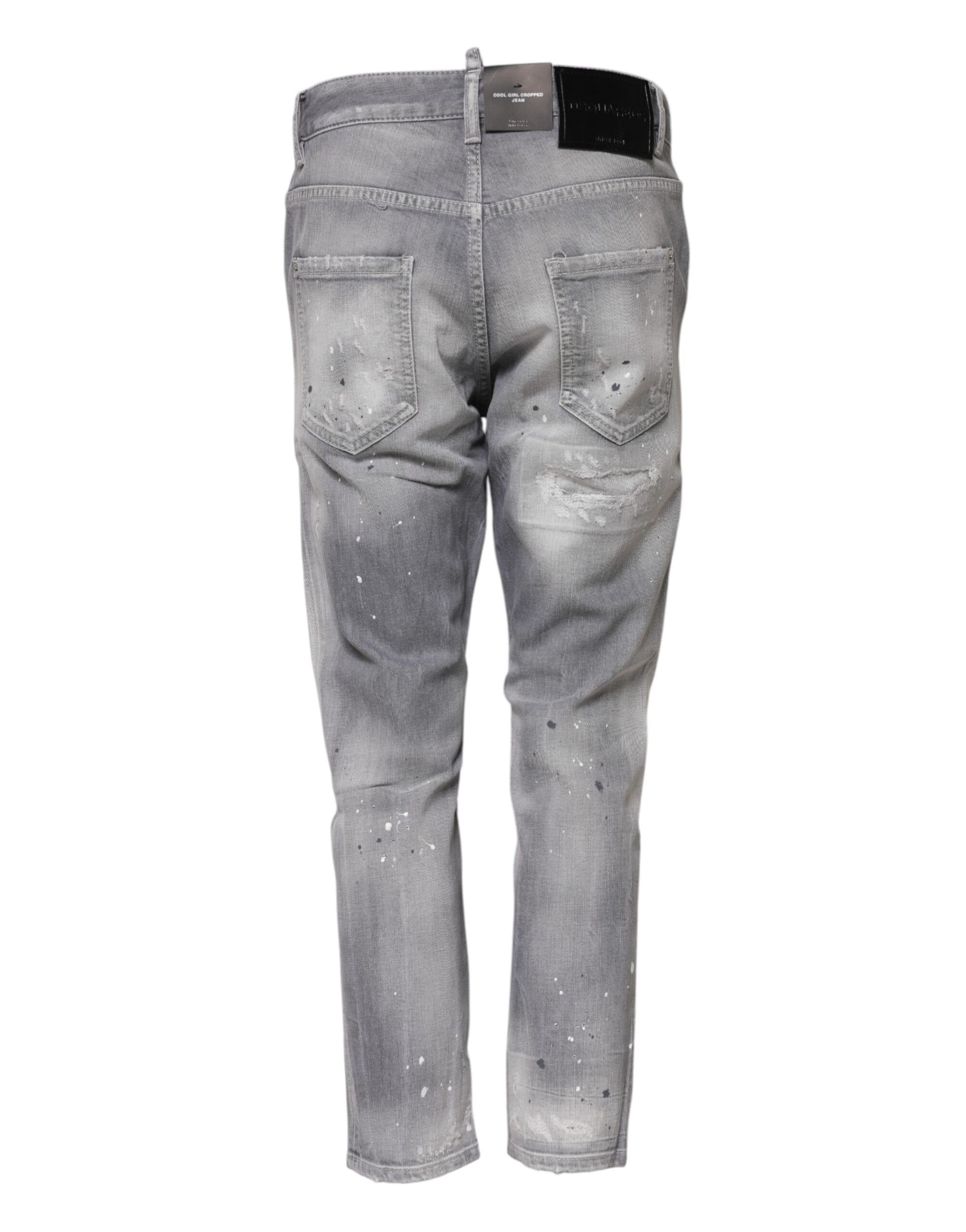 Washed Mid Waist Tapered Women's Jeans - Dsquared² - Modalova