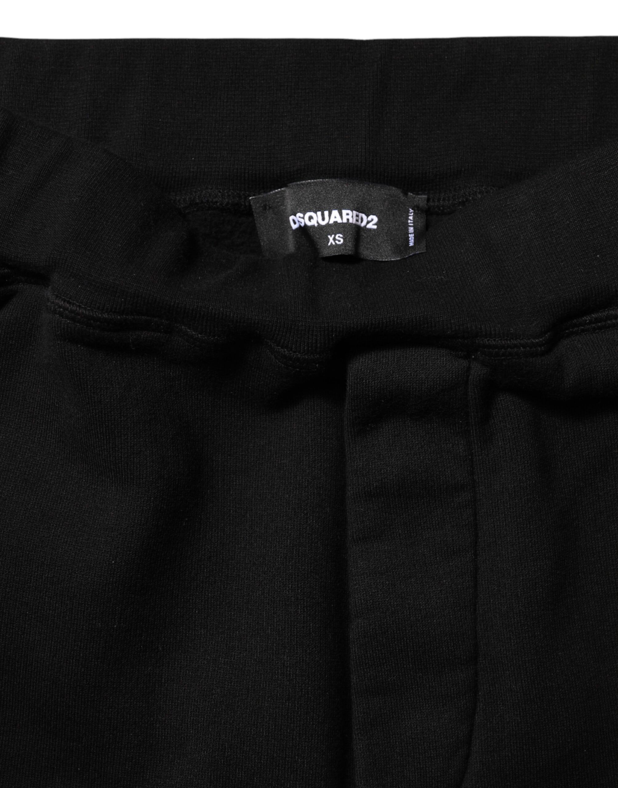 Black Red Cotton Straight Fit Jogger Women's Pants - Dsquared² - Modalova