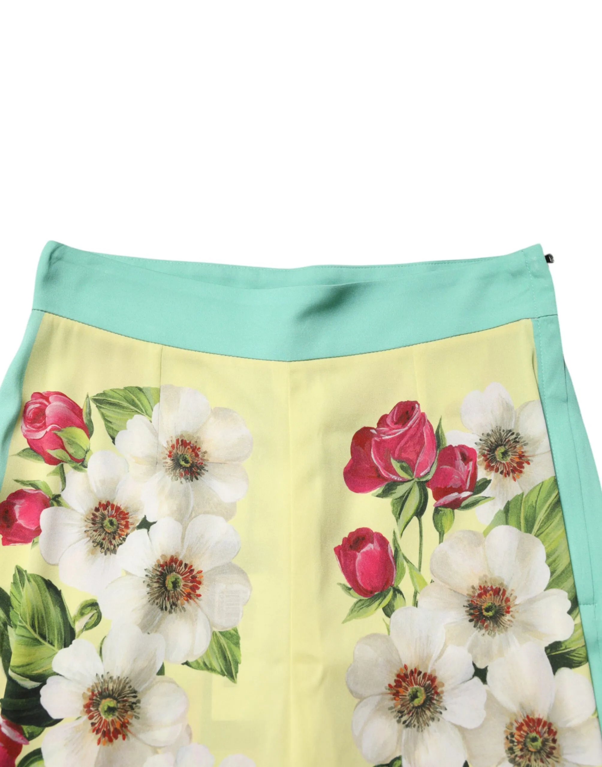 Silk Floral Leggings Women's Pants - Dolce & Gabbana - Modalova