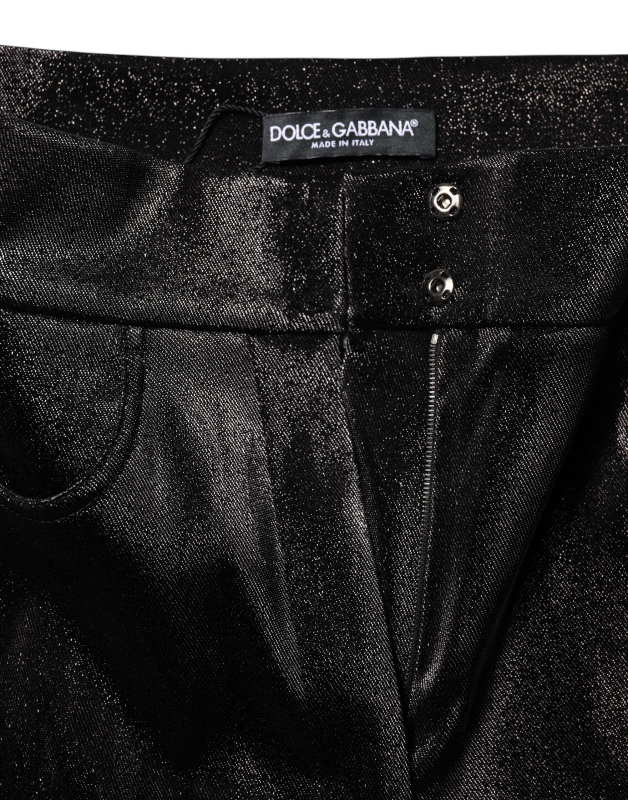 Cotton Stretch Silver Lurex Thread Women's Pants - Dolce & Gabbana - Modalova