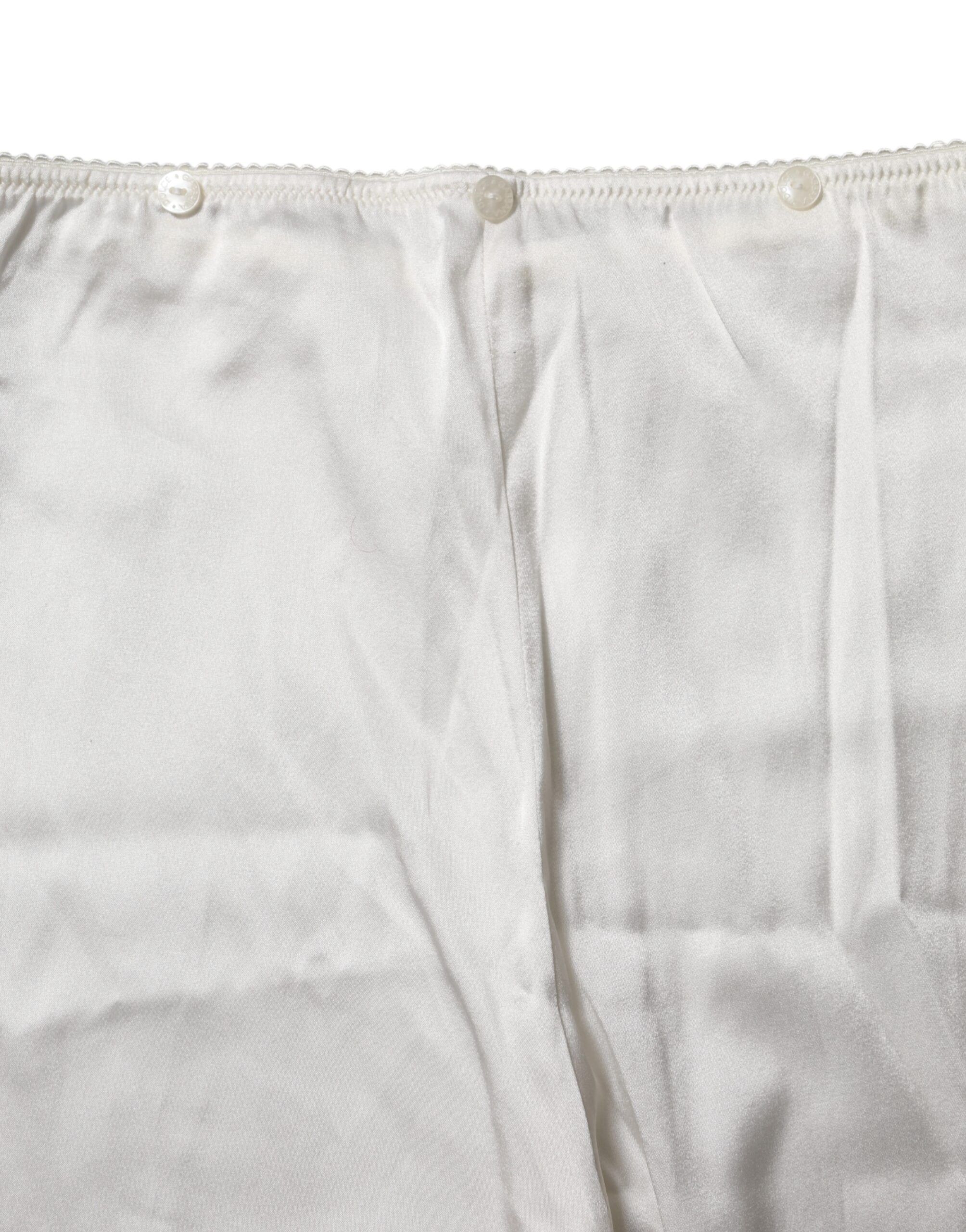 Ivory Silk Tapered High Waist Women's Pants (Pre-Owned) - Dolce & Gabbana - Modalova
