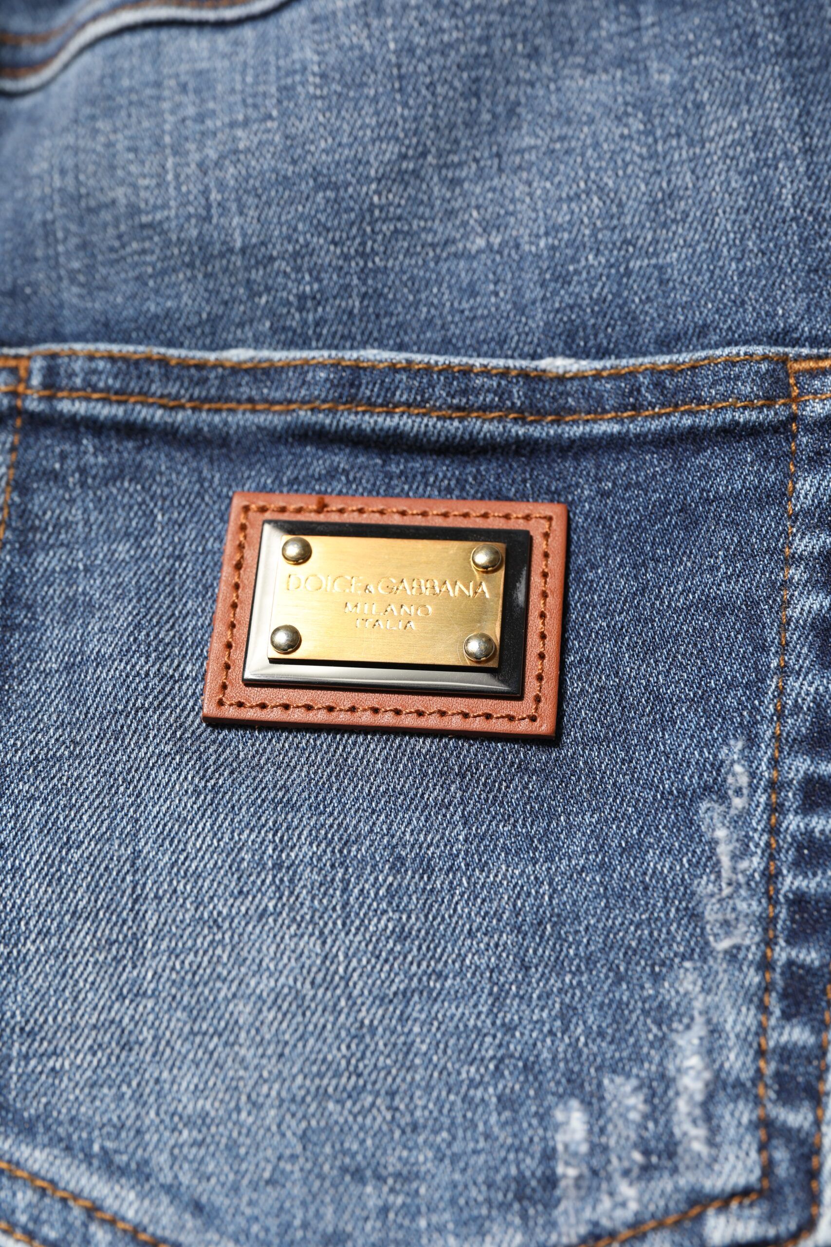 Rhinestone Embellished Denim Women's Jeans - Dolce & Gabbana - Modalova