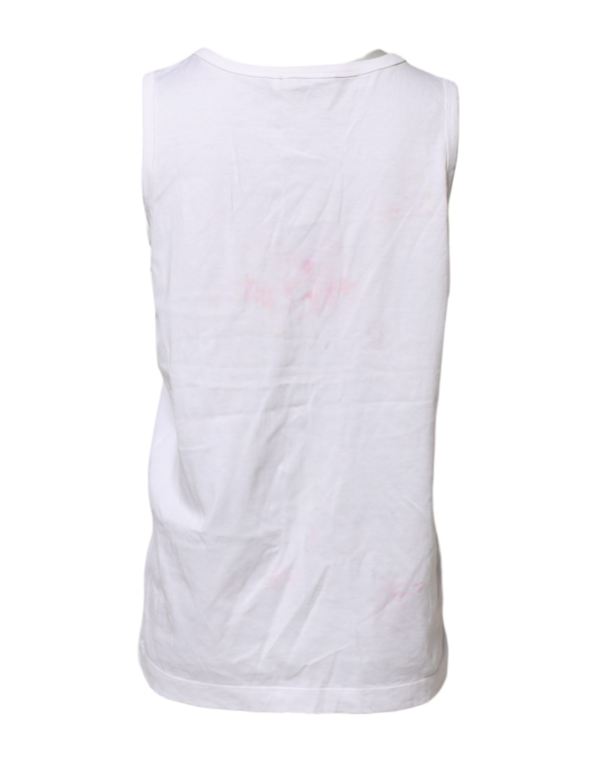 Cotton Printed Sleeveless Round Neck Women's Top (Pre-Owned) - Dolce & Gabbana - Modalova