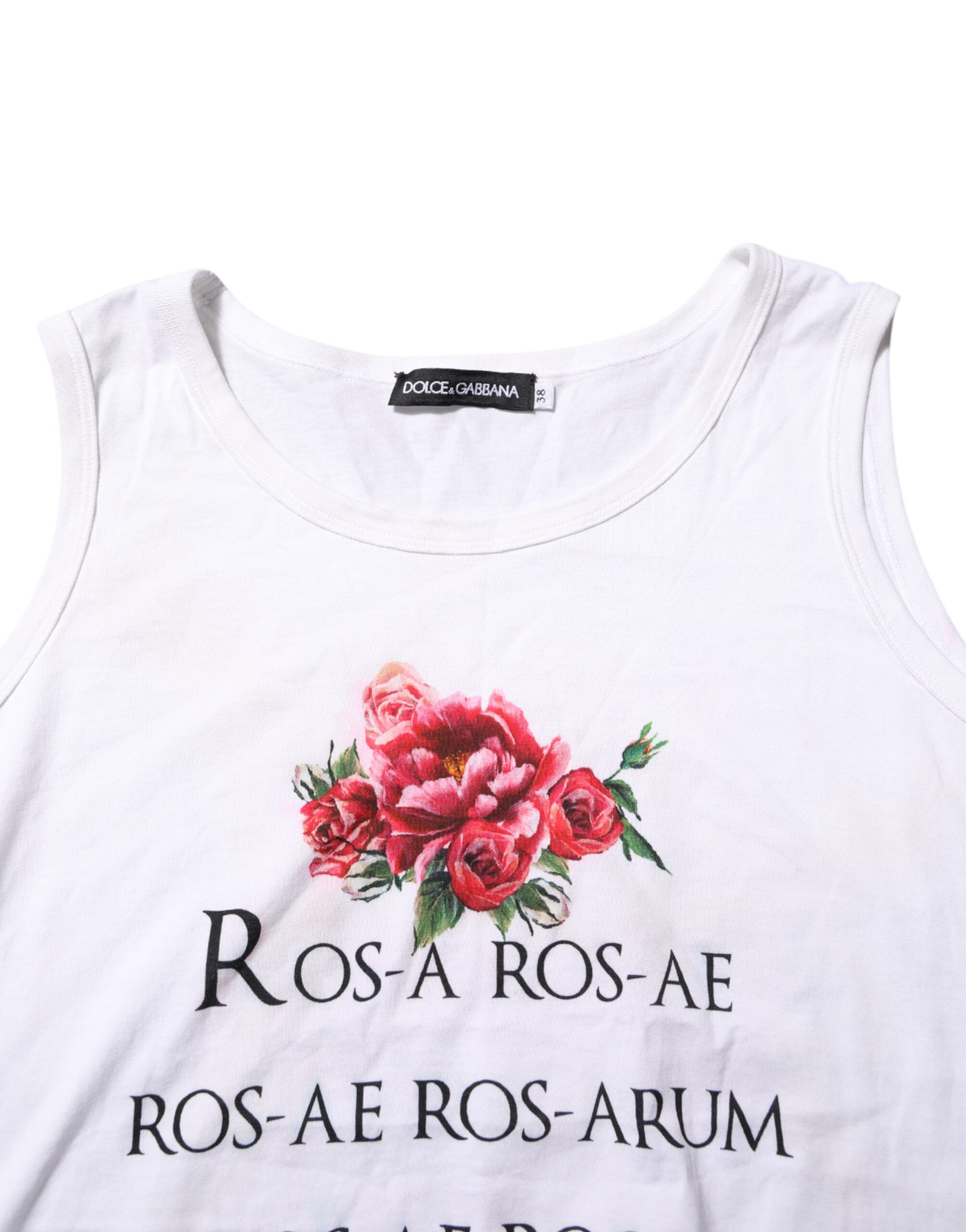 Cotton Printed Sleeveless Round Neck Women's Top (Pre-Owned) - Dolce & Gabbana - Modalova