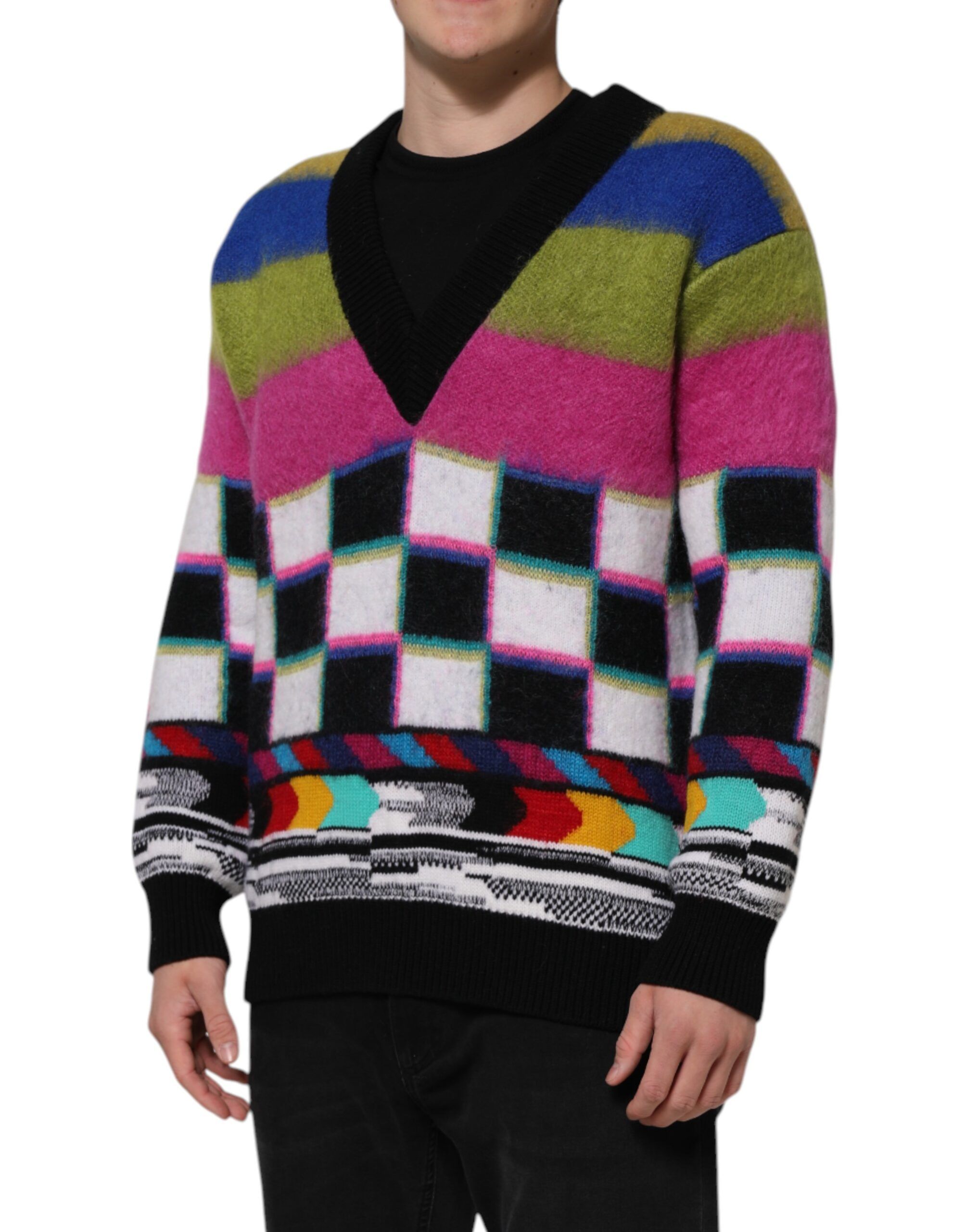 Glitch Design Pullover Men's Sweater - Dolce & Gabbana - Modalova