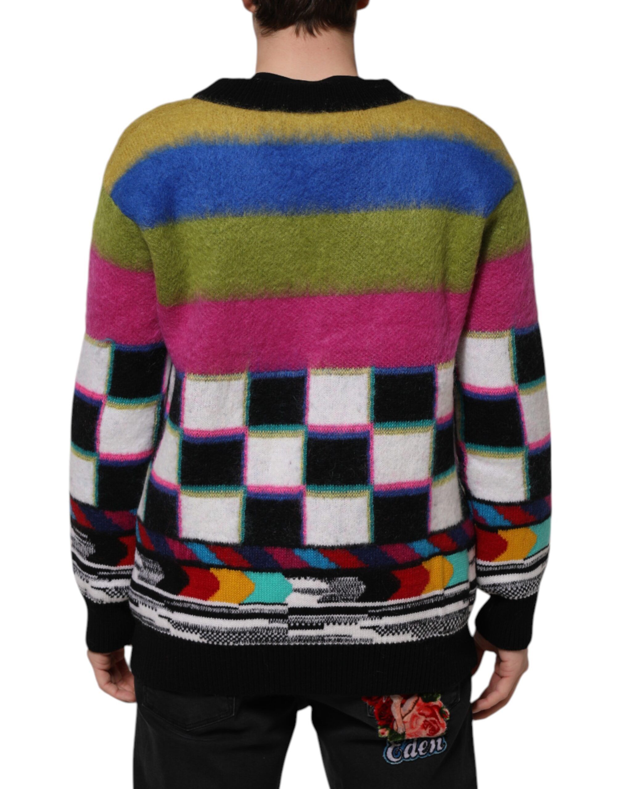 Glitch Design Pullover Men's Sweater - Dolce & Gabbana - Modalova