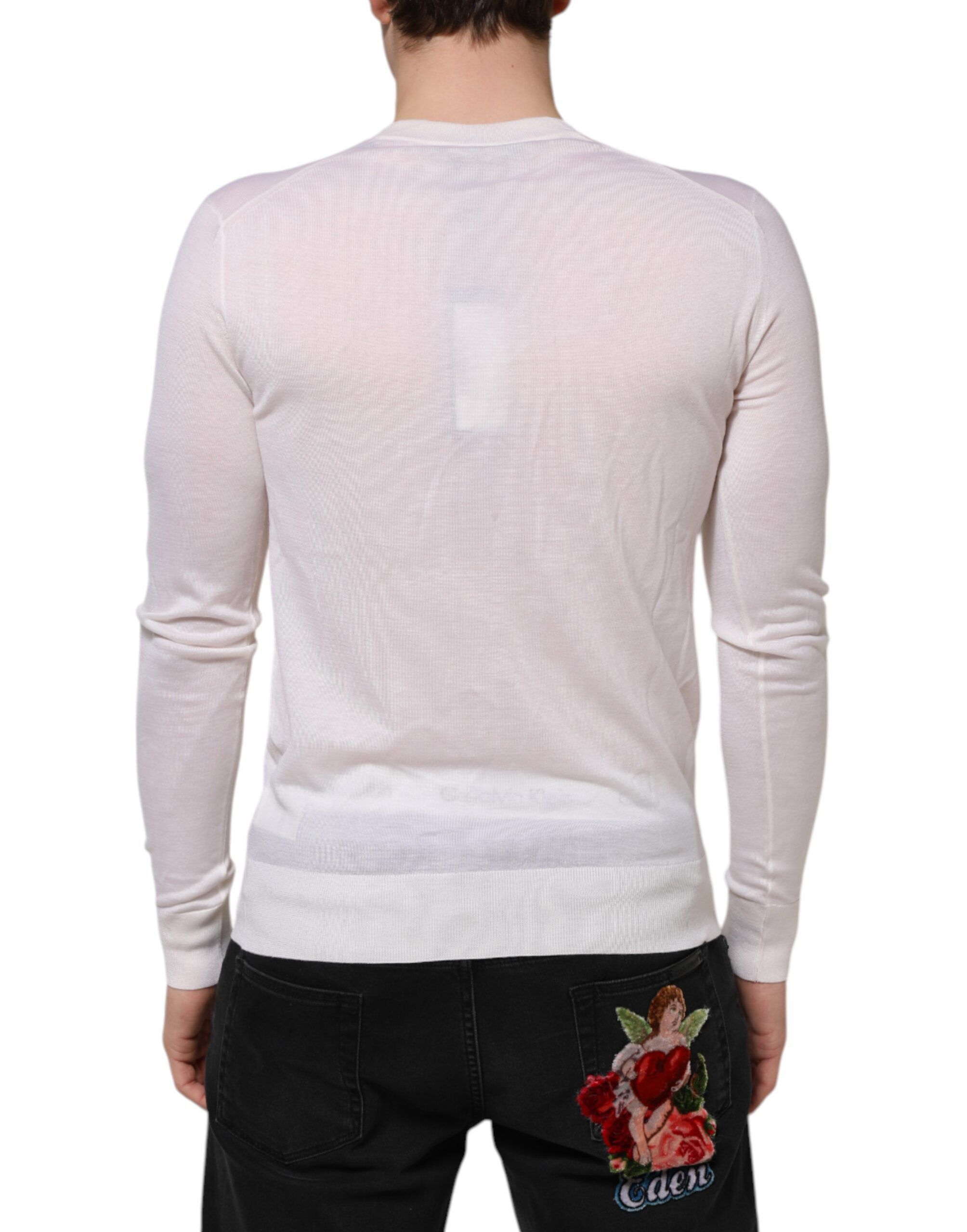 Cashmere Logo V-neck Pullover Men's Sweater (Pre-Owned) - Dolce & Gabbana - Modalova