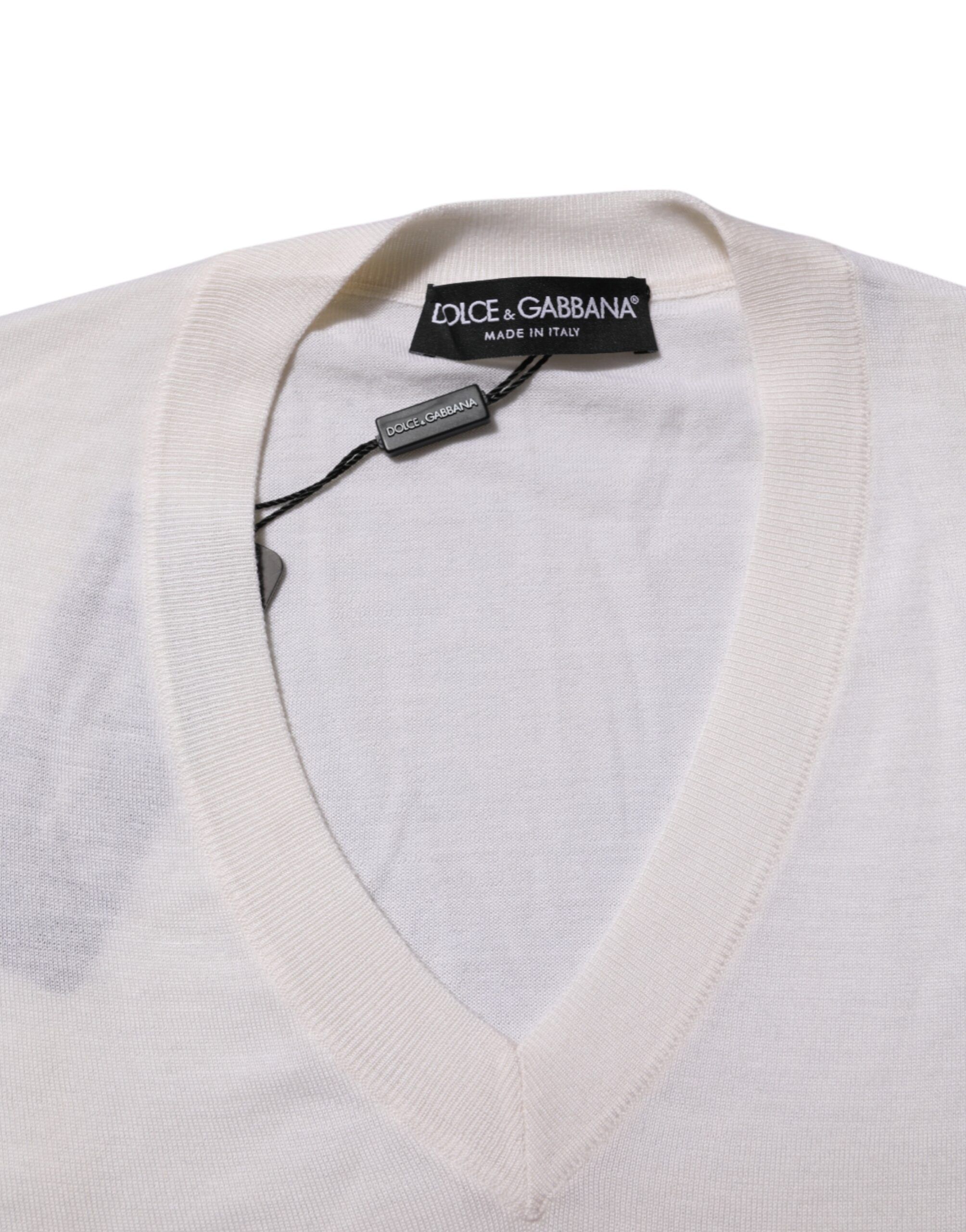 Cashmere Logo V-neck Pullover Men's Sweater (Pre-Owned) - Dolce & Gabbana - Modalova