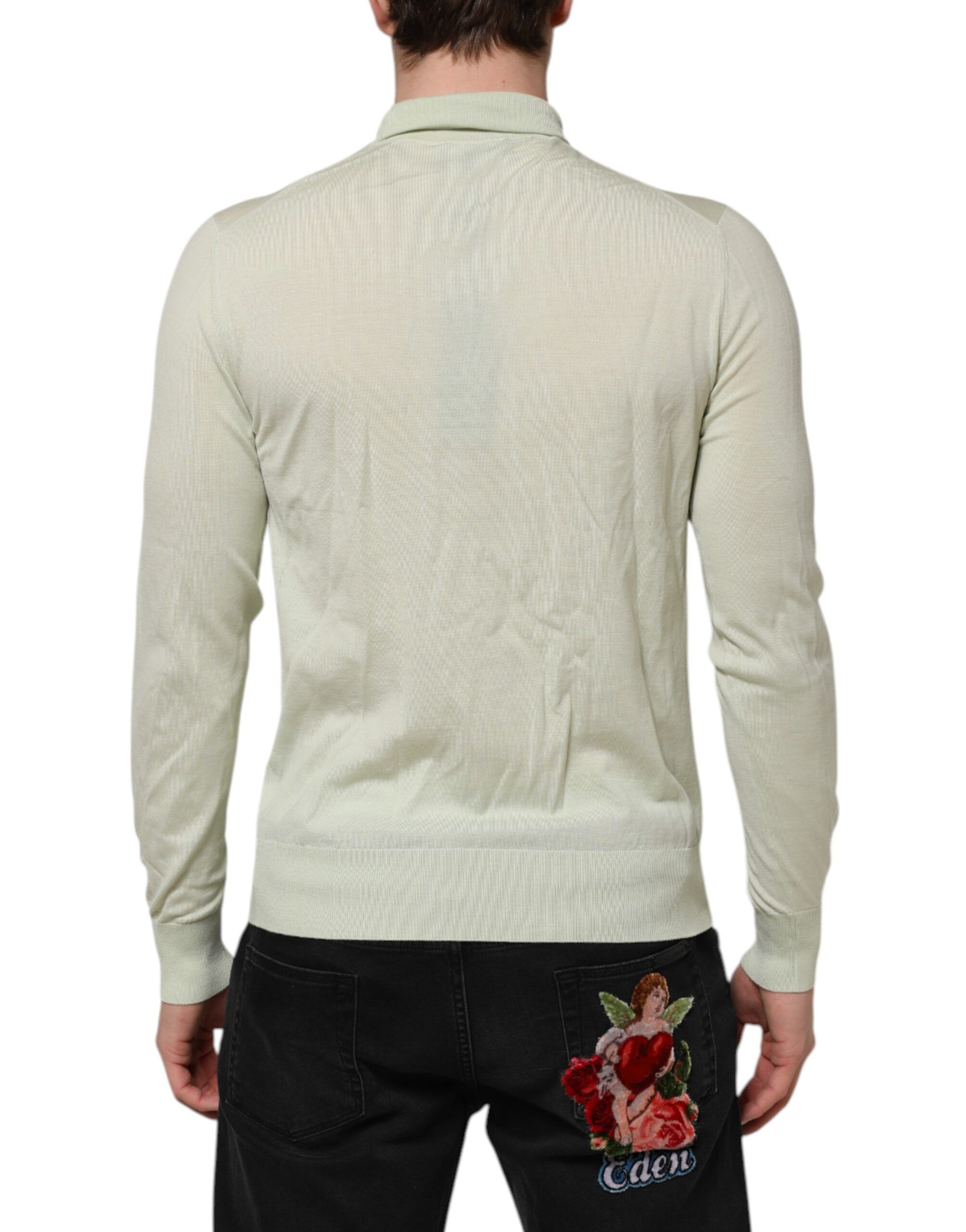 Mint Wool Turtleneck Pullover Men's Sweater (Pre-Owned) - Dolce & Gabbana - Modalova