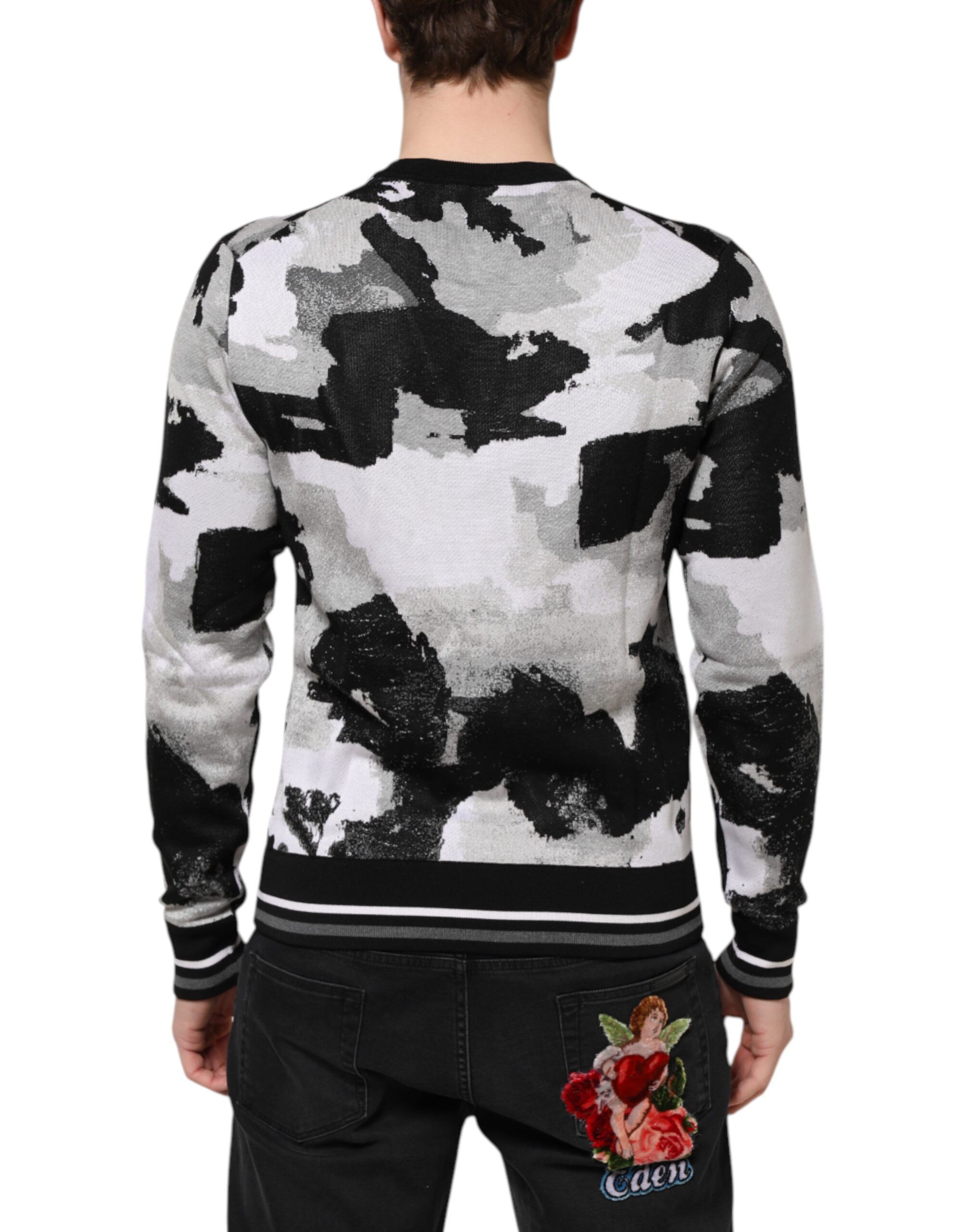 Silk Camouflage Pullover Men's Sweater - Dolce & Gabbana - Modalova