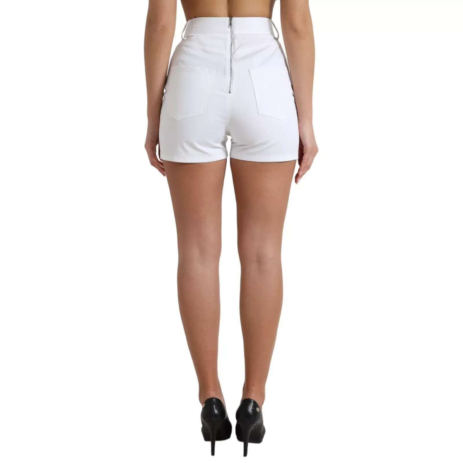 Front Lace High Waist Hot Pants Women's Shorts - Dolce & Gabbana - Modalova