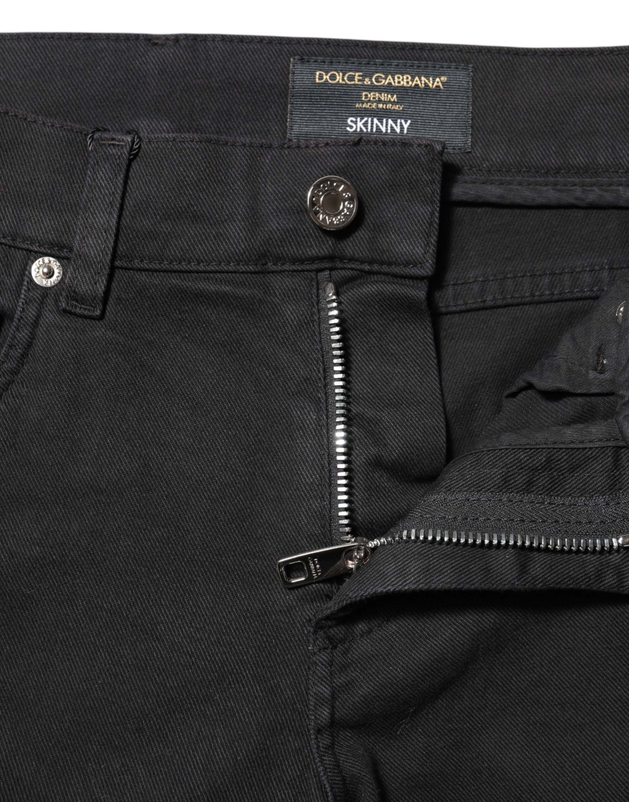 Tattered Lining Skinny Denim Men's Jeans - Dolce & Gabbana - Modalova