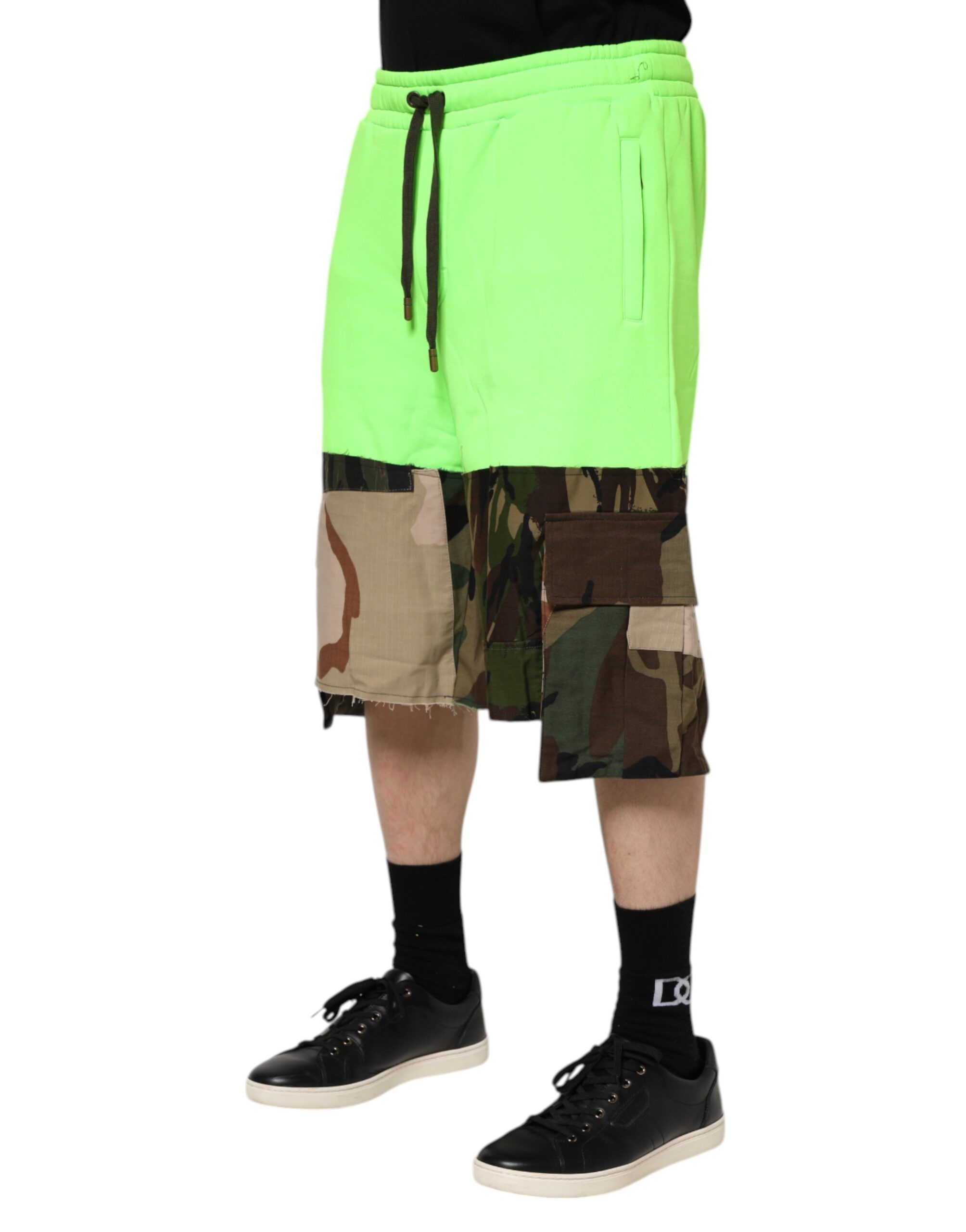 Patchwork Cargo Bermuda Men Men's Shorts - Dolce & Gabbana - Modalova