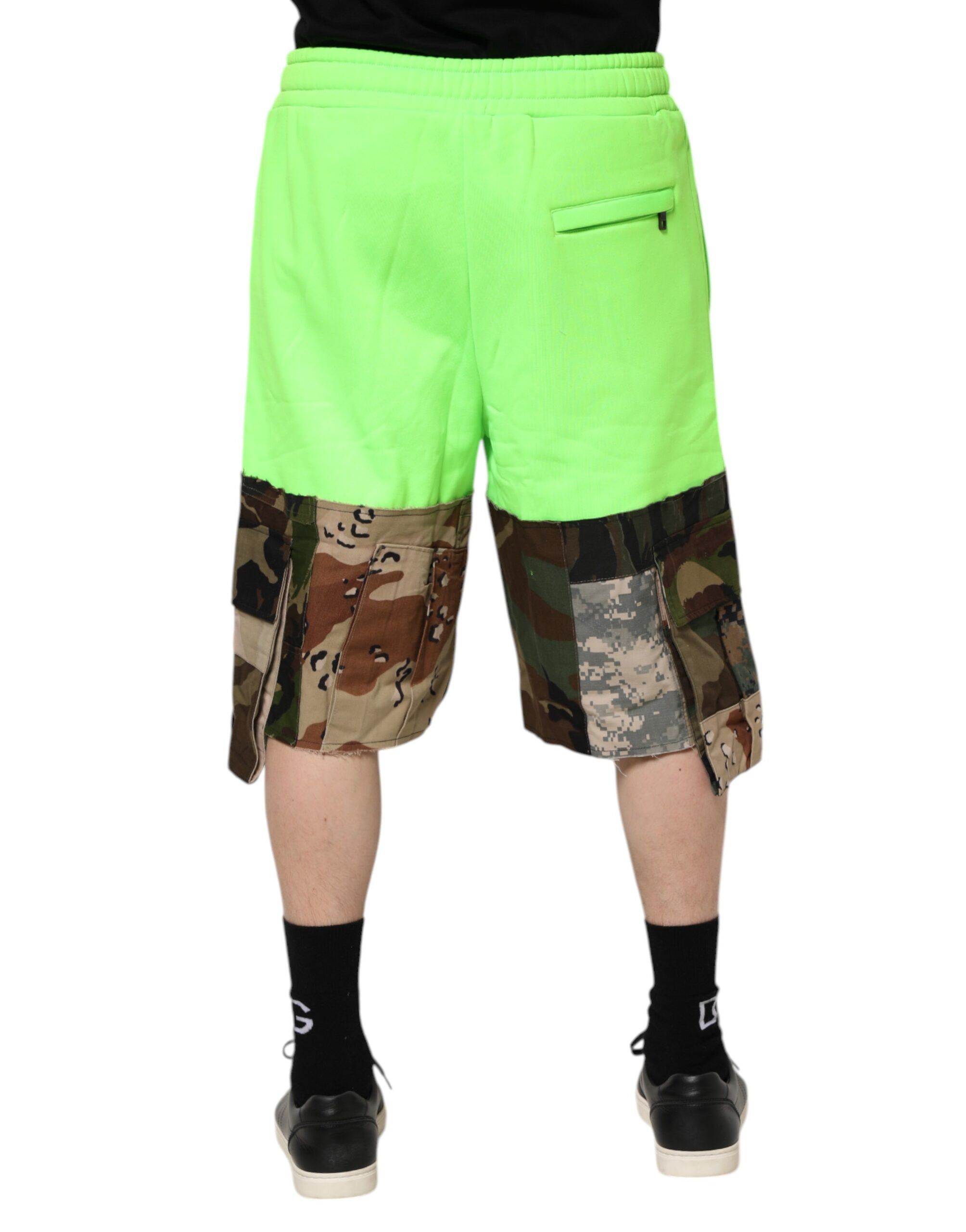Patchwork Cargo Bermuda Men Men's Shorts - Dolce & Gabbana - Modalova