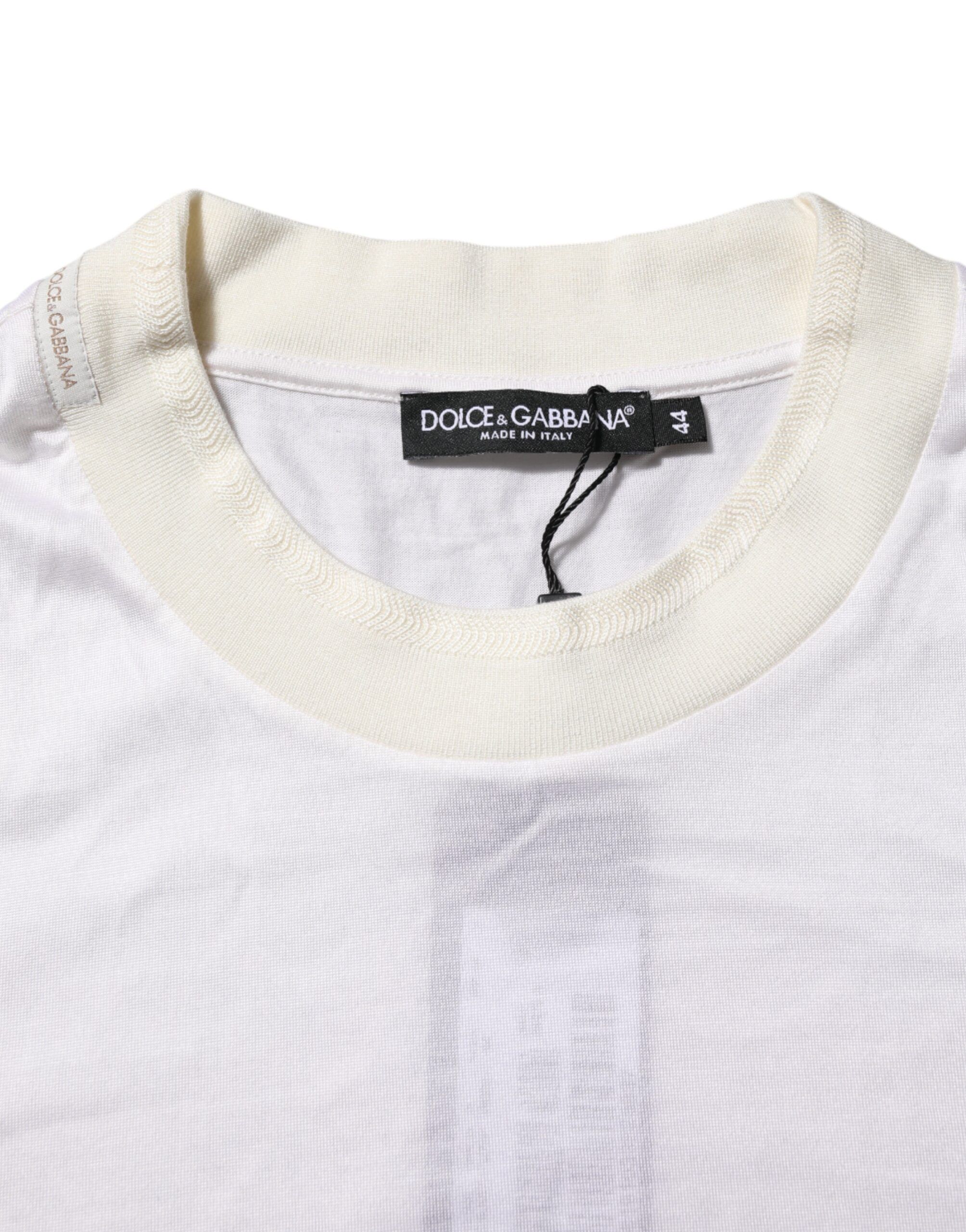 Silk Crew Neck Long Sleeves Men's T-shirt - Dolce & Gabbana - Modalova