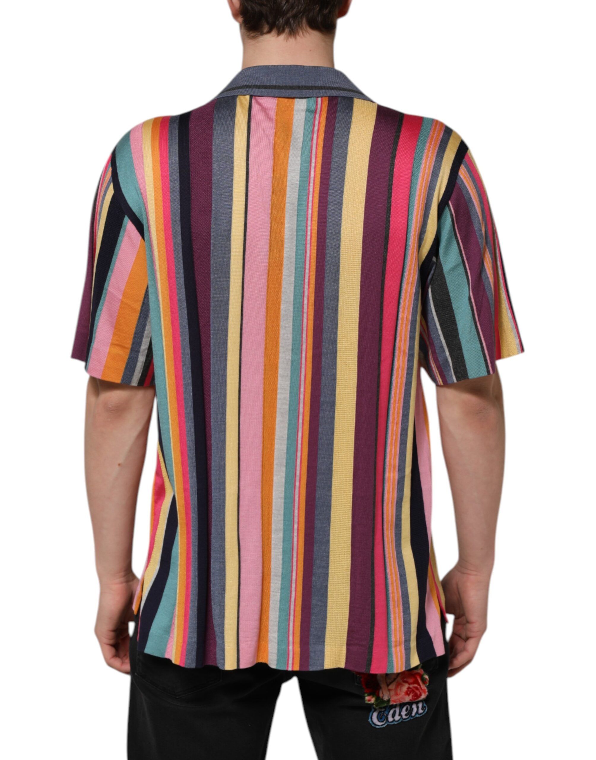 Stripes Collared Men Polo Men's T-shirt (Pre-Owned) - Dolce & Gabbana - Modalova
