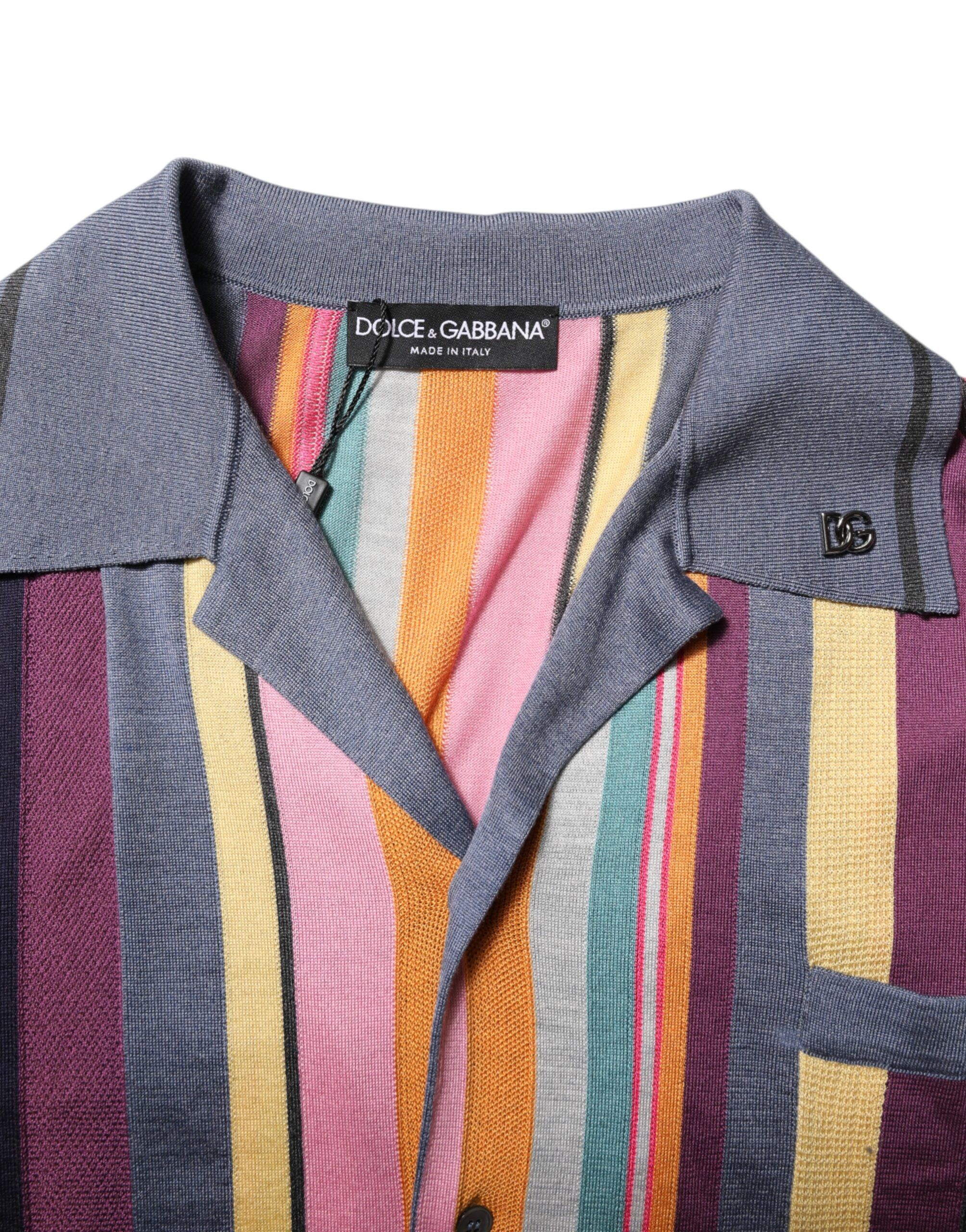 Stripes Collared Men Polo Men's T-shirt (Pre-Owned) - Dolce & Gabbana - Modalova