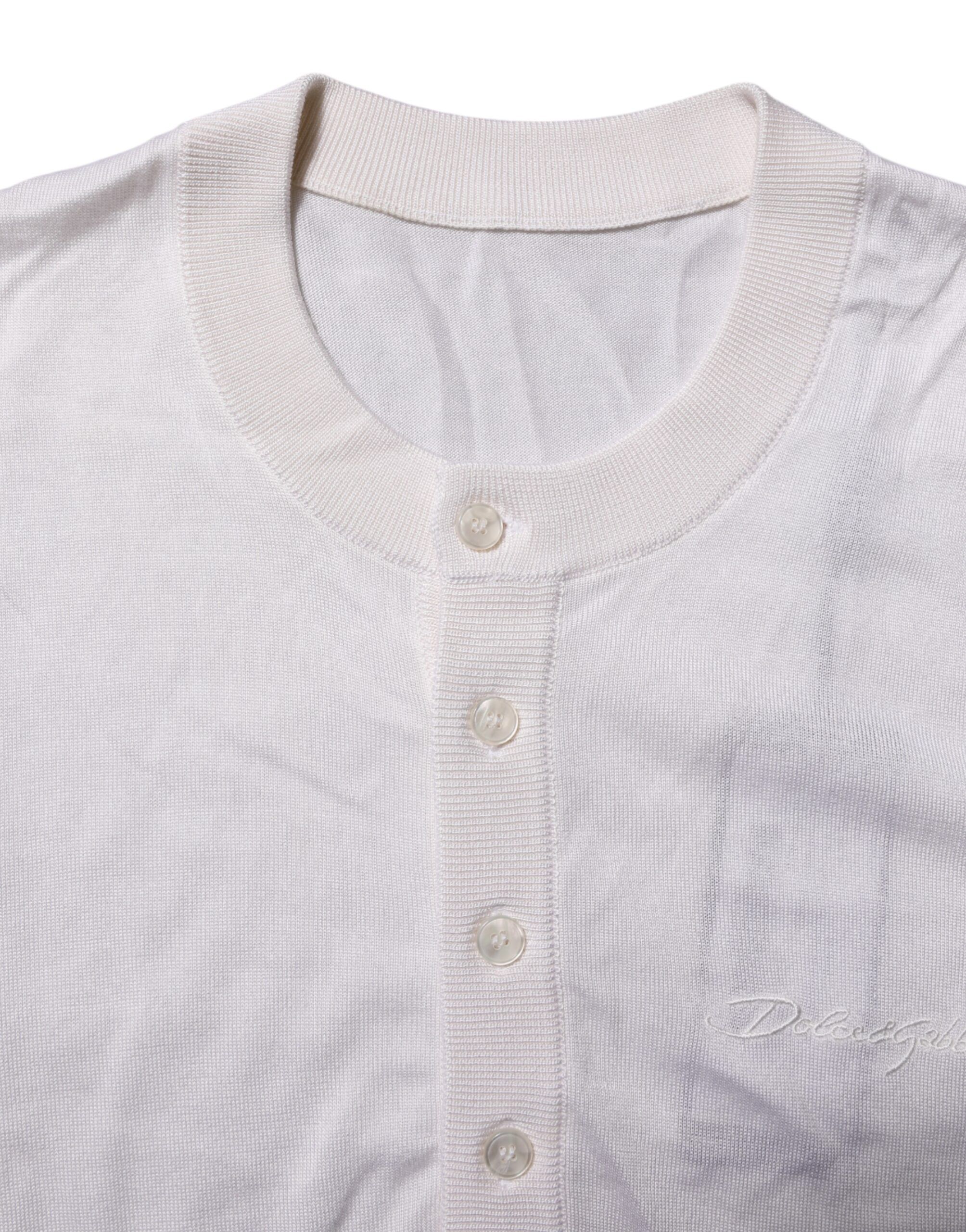 Silk Short Sleeves Men Henley Men's T-shirt (Pre-Owned) - Dolce & Gabbana - Modalova