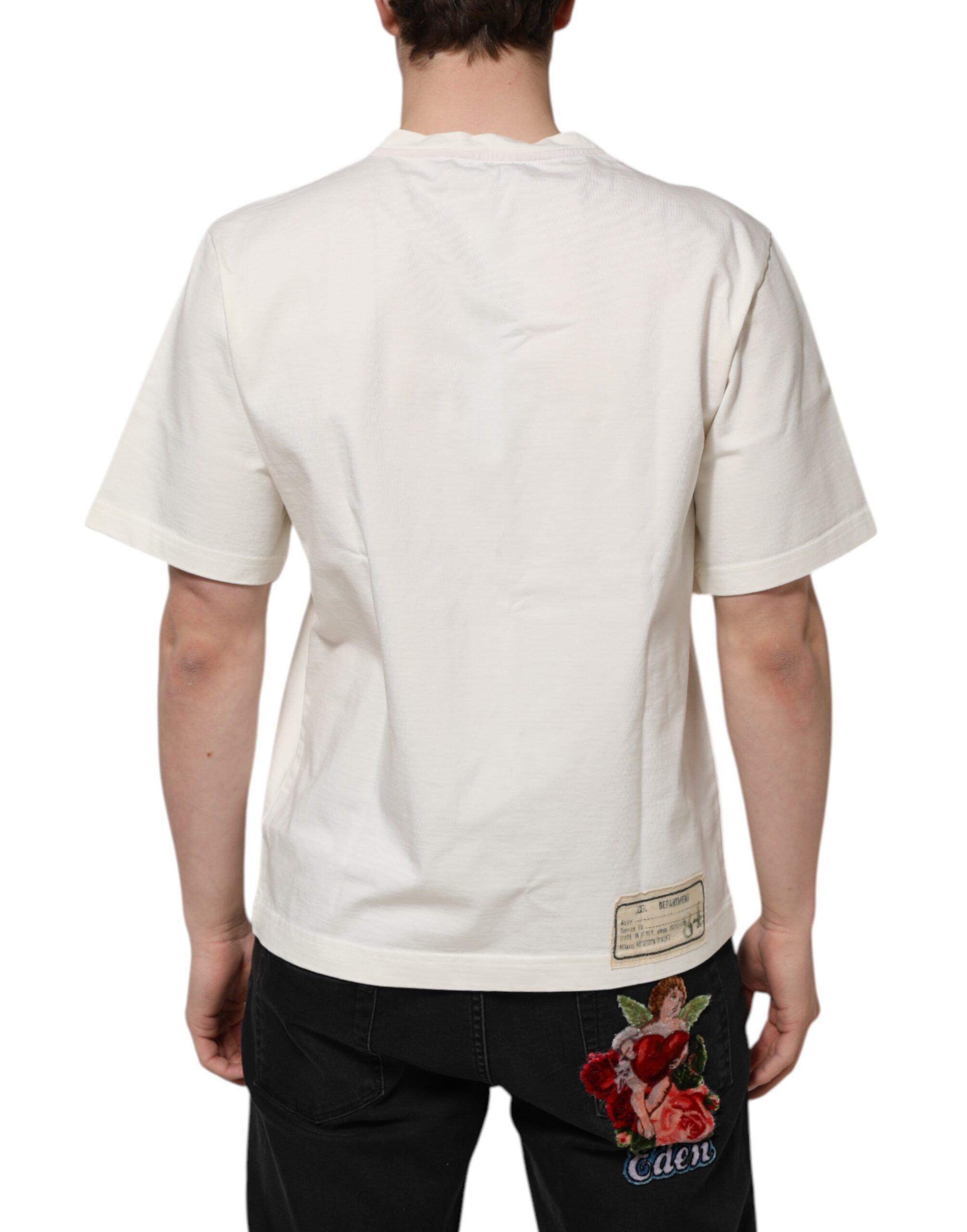 Love Peace Cotton Men Crew Neck Men's T-shirt - Dolce & Gabbana - Modalova