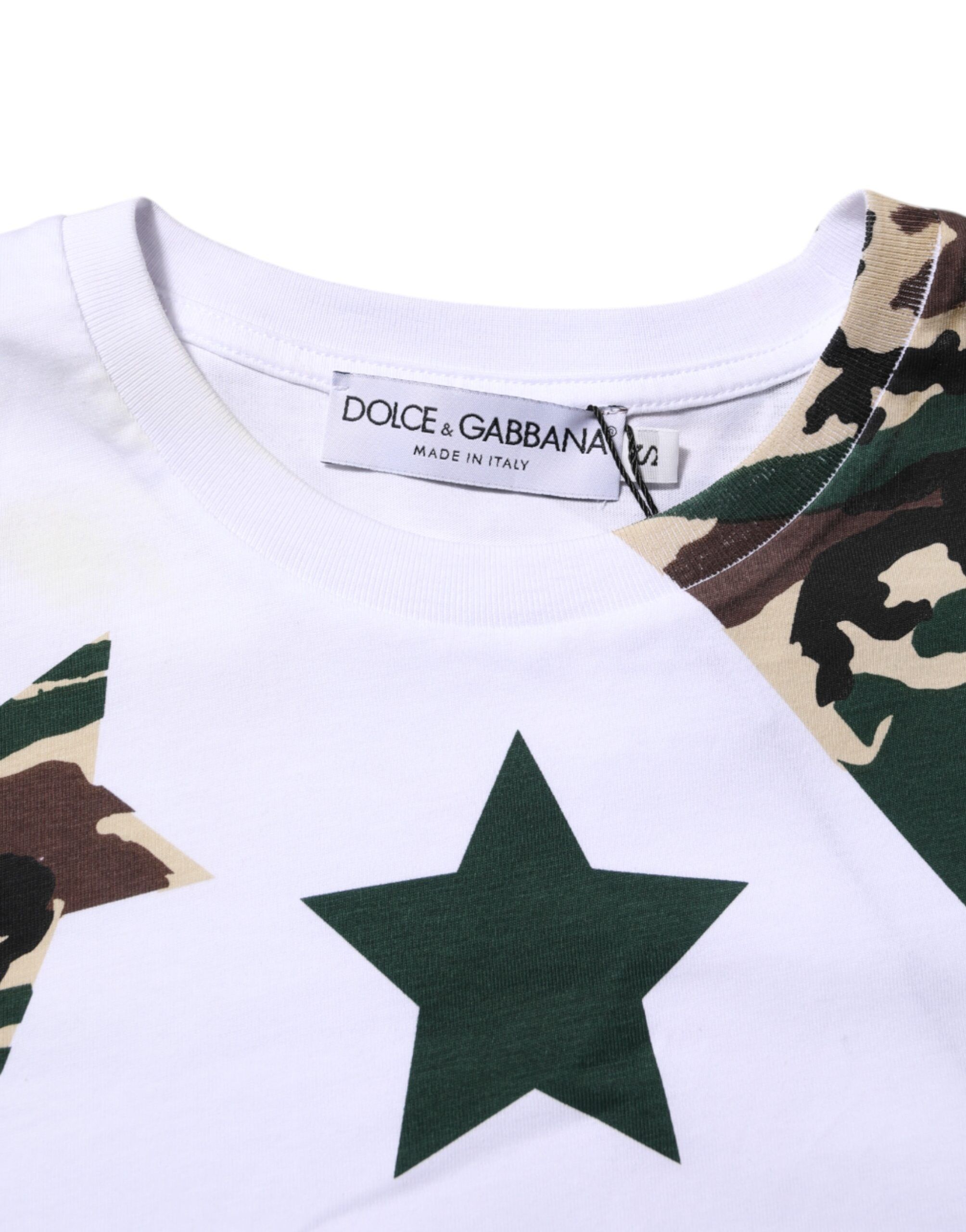 Camouflage Cotton Men Crew Neck Men's T-shirt (Pre-Owned) - Dolce & Gabbana - Modalova