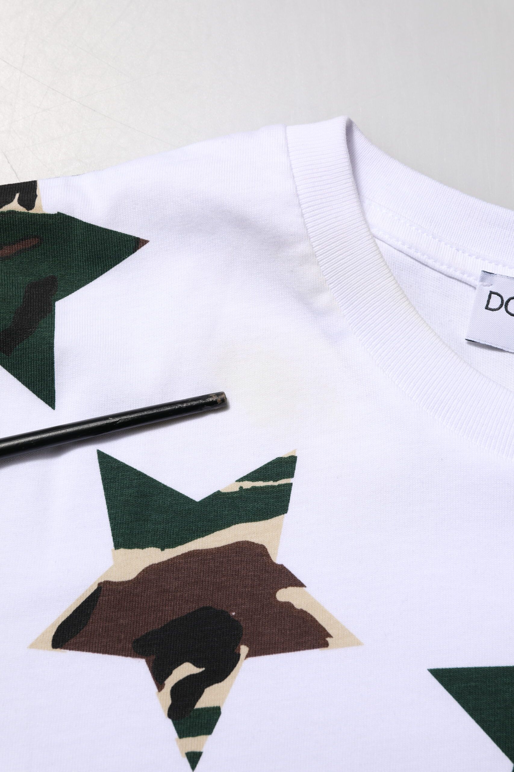 Camouflage Cotton Men Crew Neck Men's T-shirt (Pre-Owned) - Dolce & Gabbana - Modalova