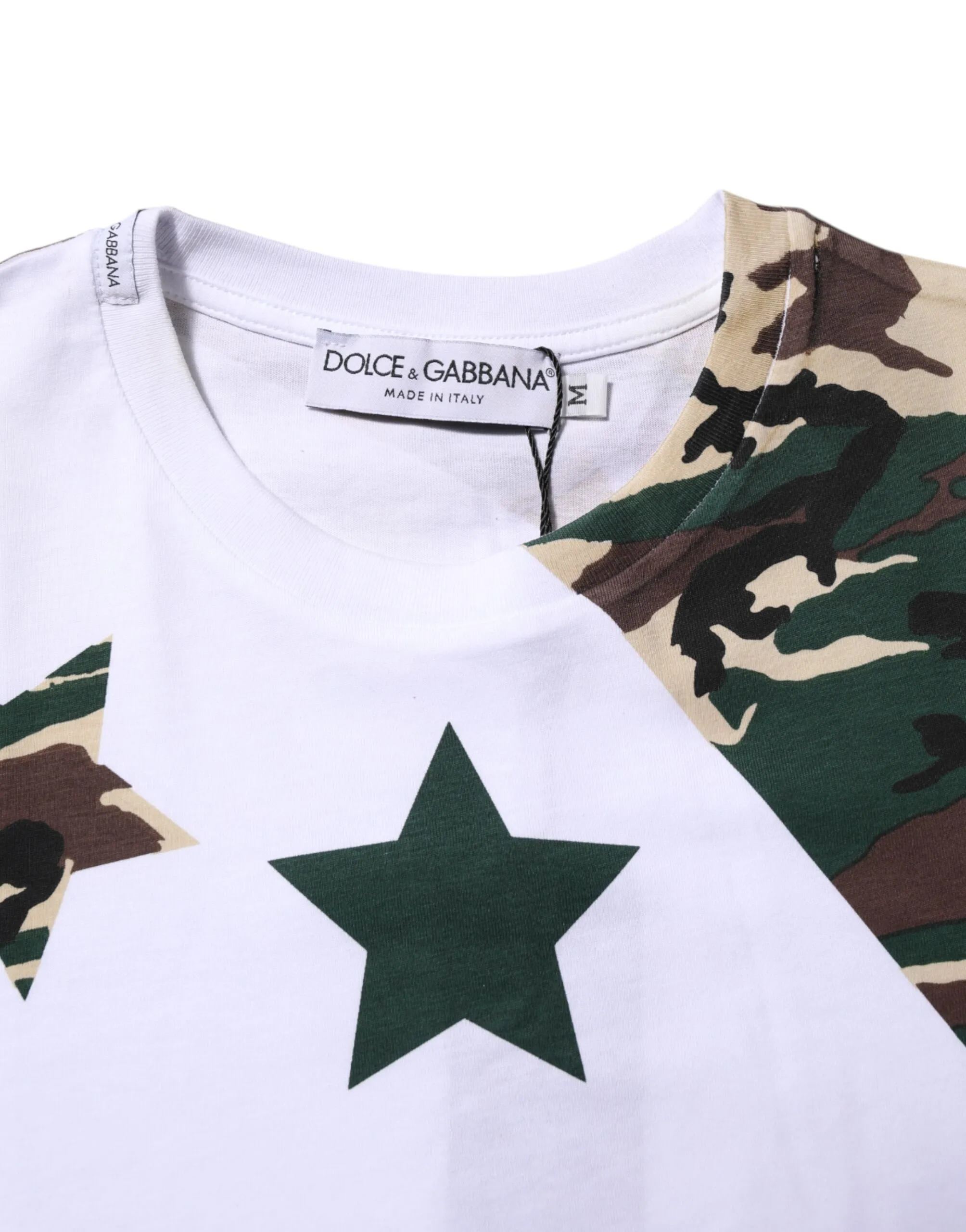 Camouflage Cotton Men Crew Neck Men's T-shirt (Pre-Owned) - Dolce & Gabbana - Modalova