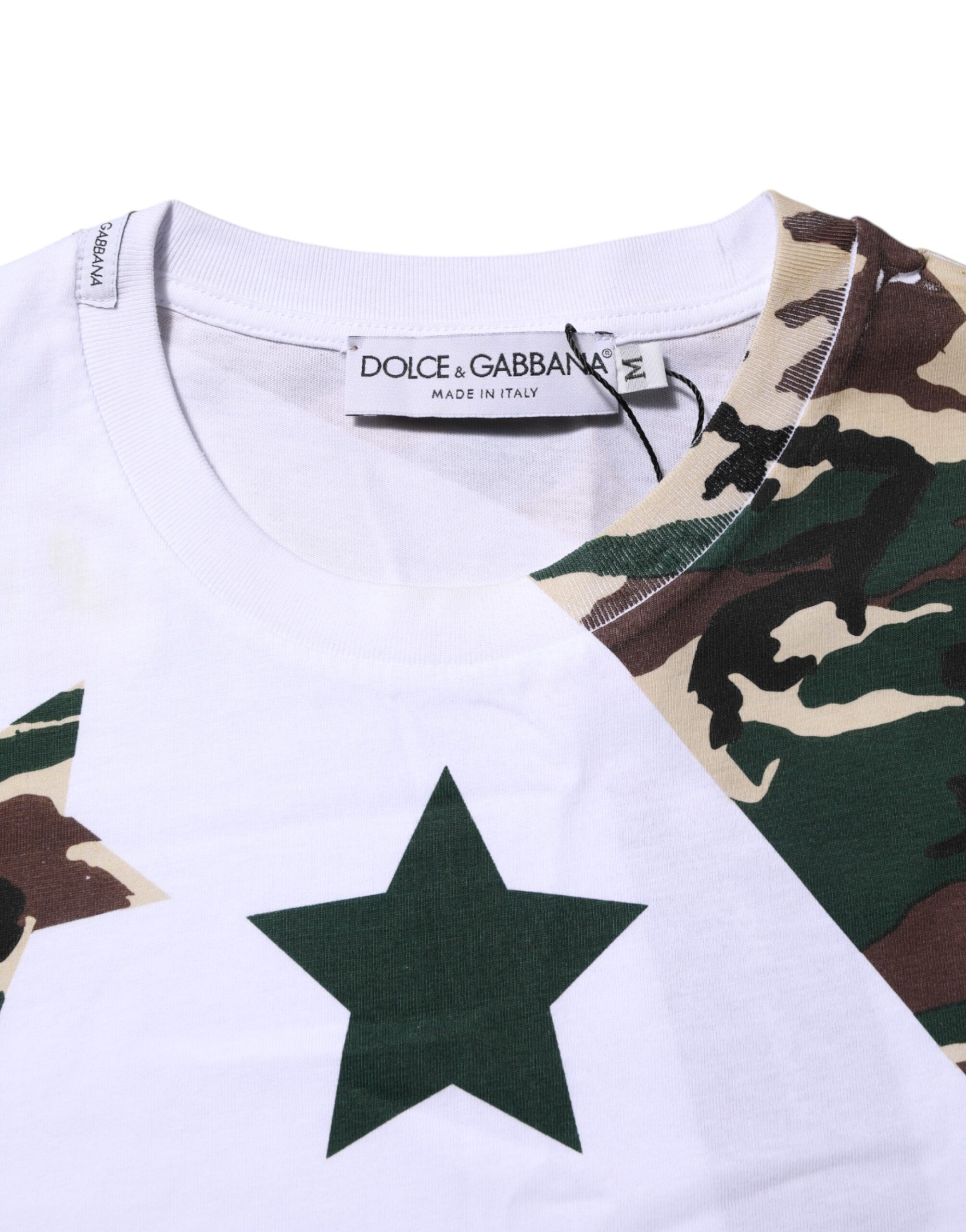 Camouflage Cotton Men Crew Neck Men's T-shirt (Pre-Owned) - Dolce & Gabbana - Modalova
