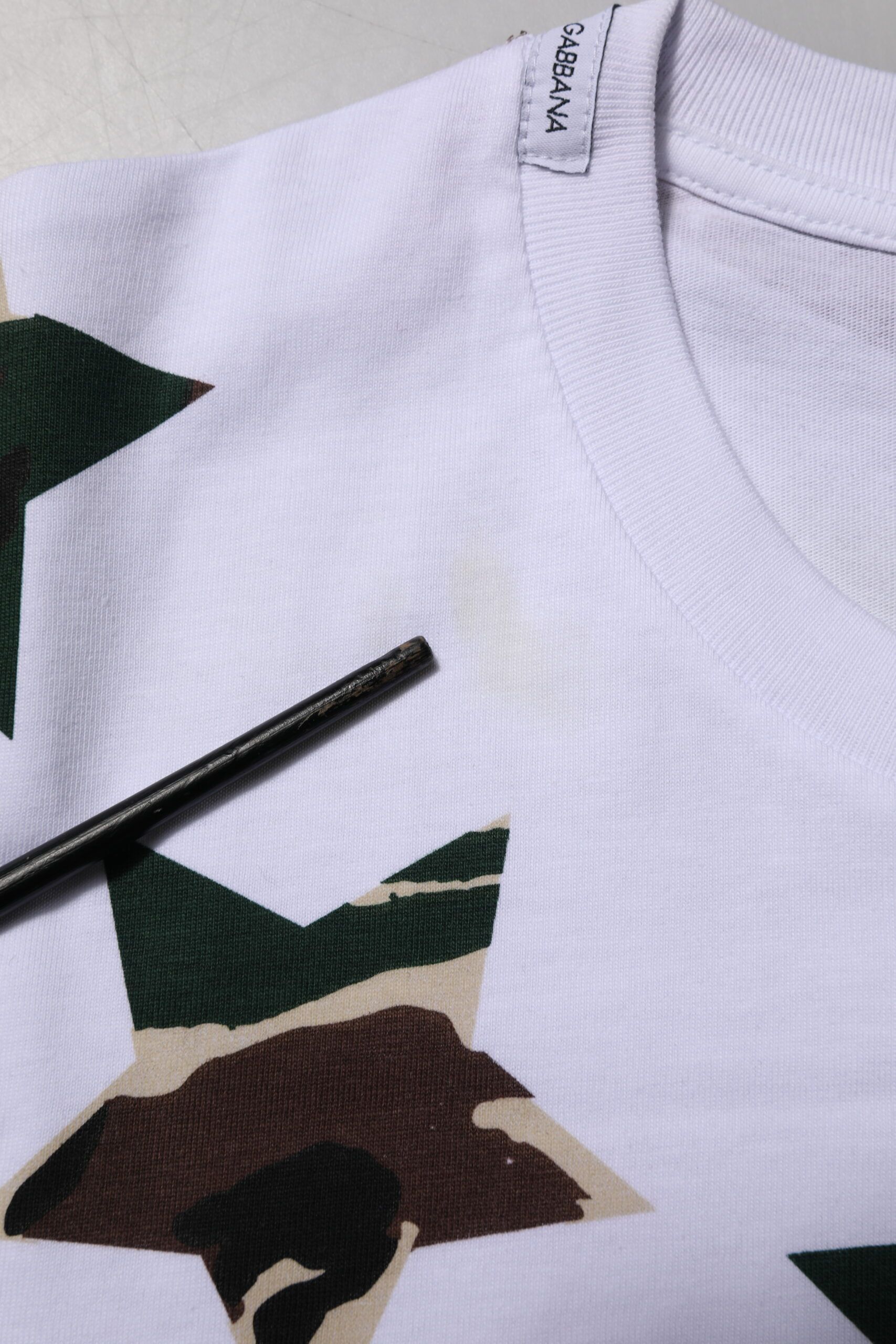 Camouflage Cotton Men Crew Neck Men's T-shirt (Pre-Owned) - Dolce & Gabbana - Modalova