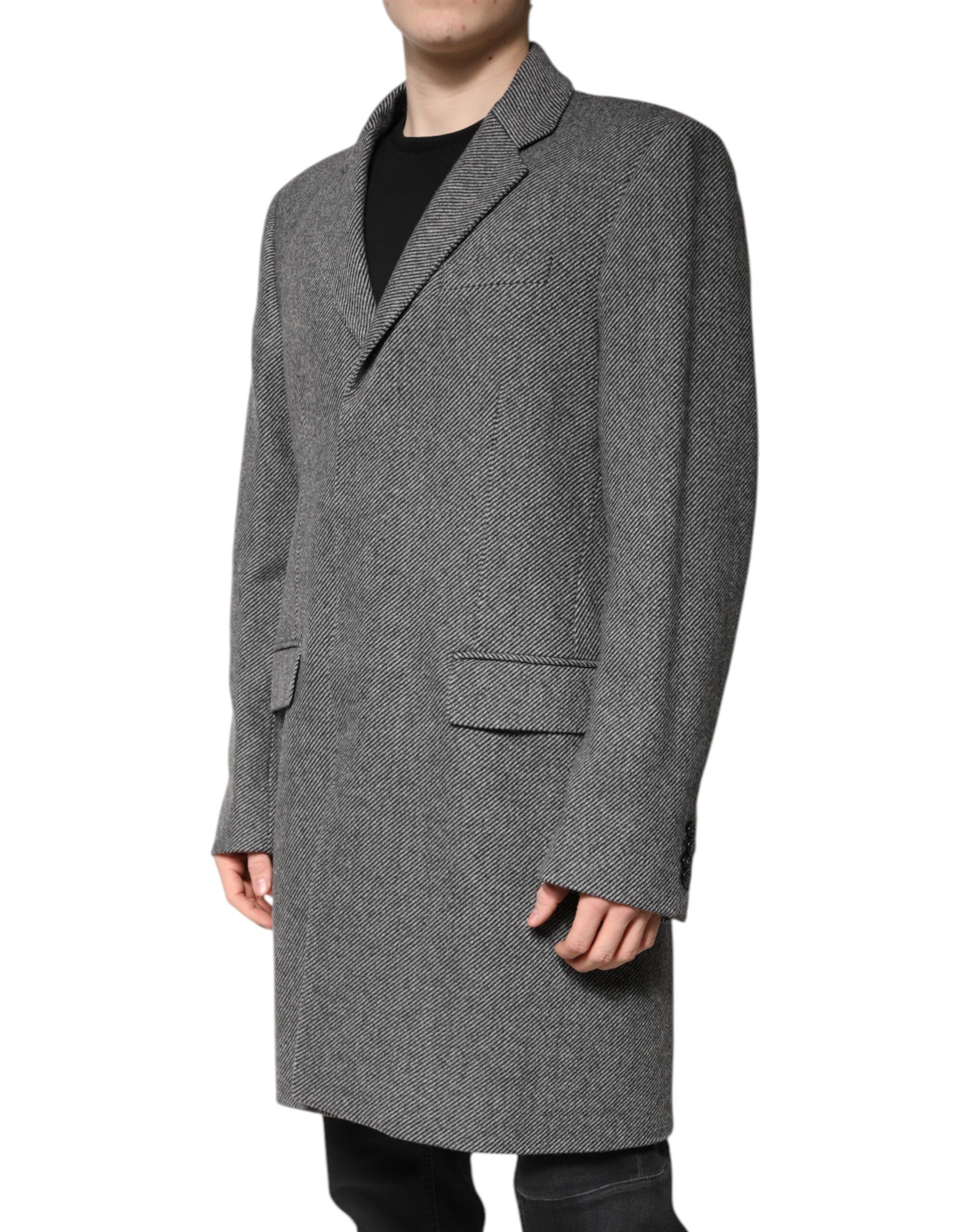 Wool Single Breasted Trench Coat Men's Jacket - Dolce & Gabbana - Modalova