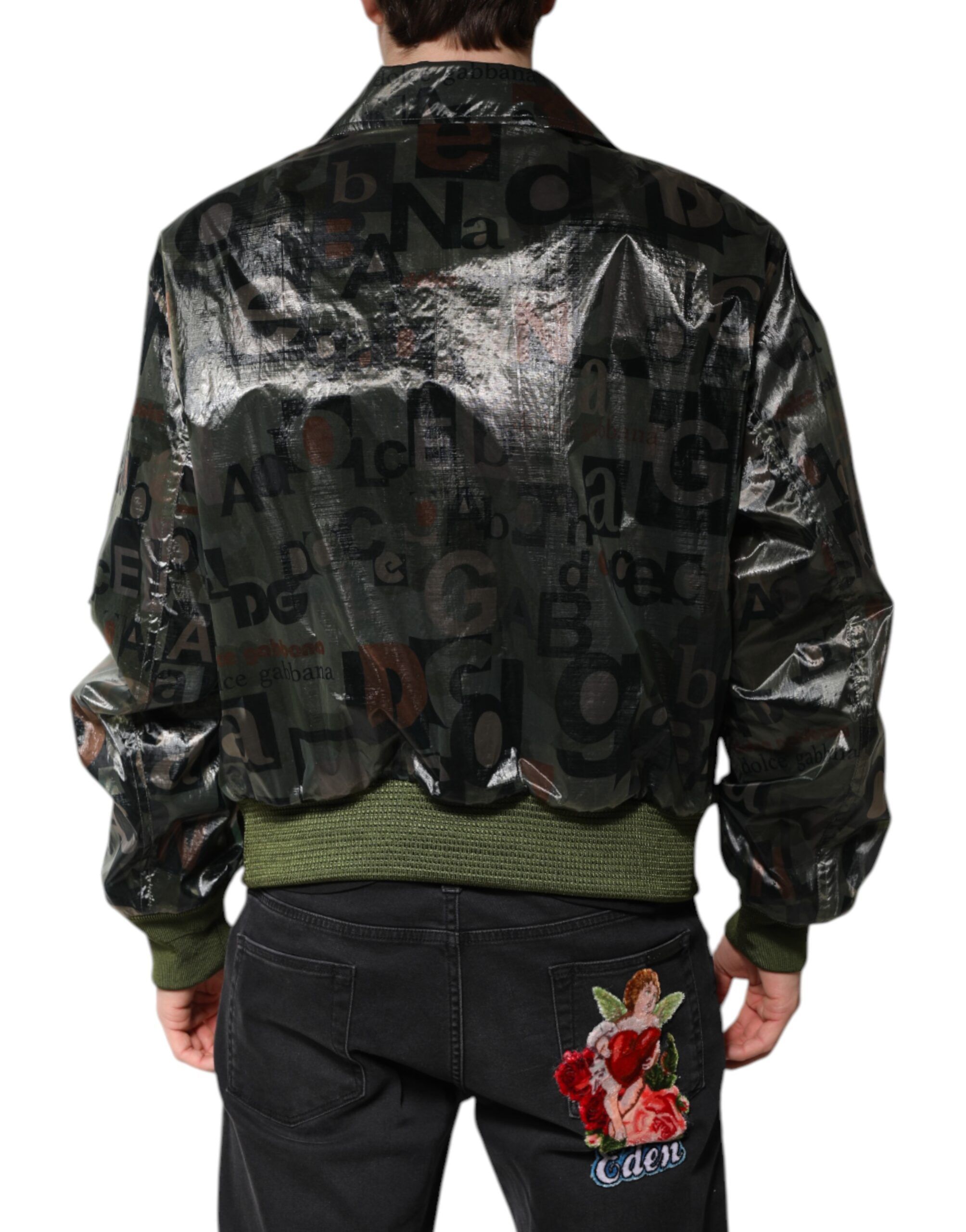 DG Logo Print Bomber Full Zip Men's Jacket - Dolce & Gabbana - Modalova