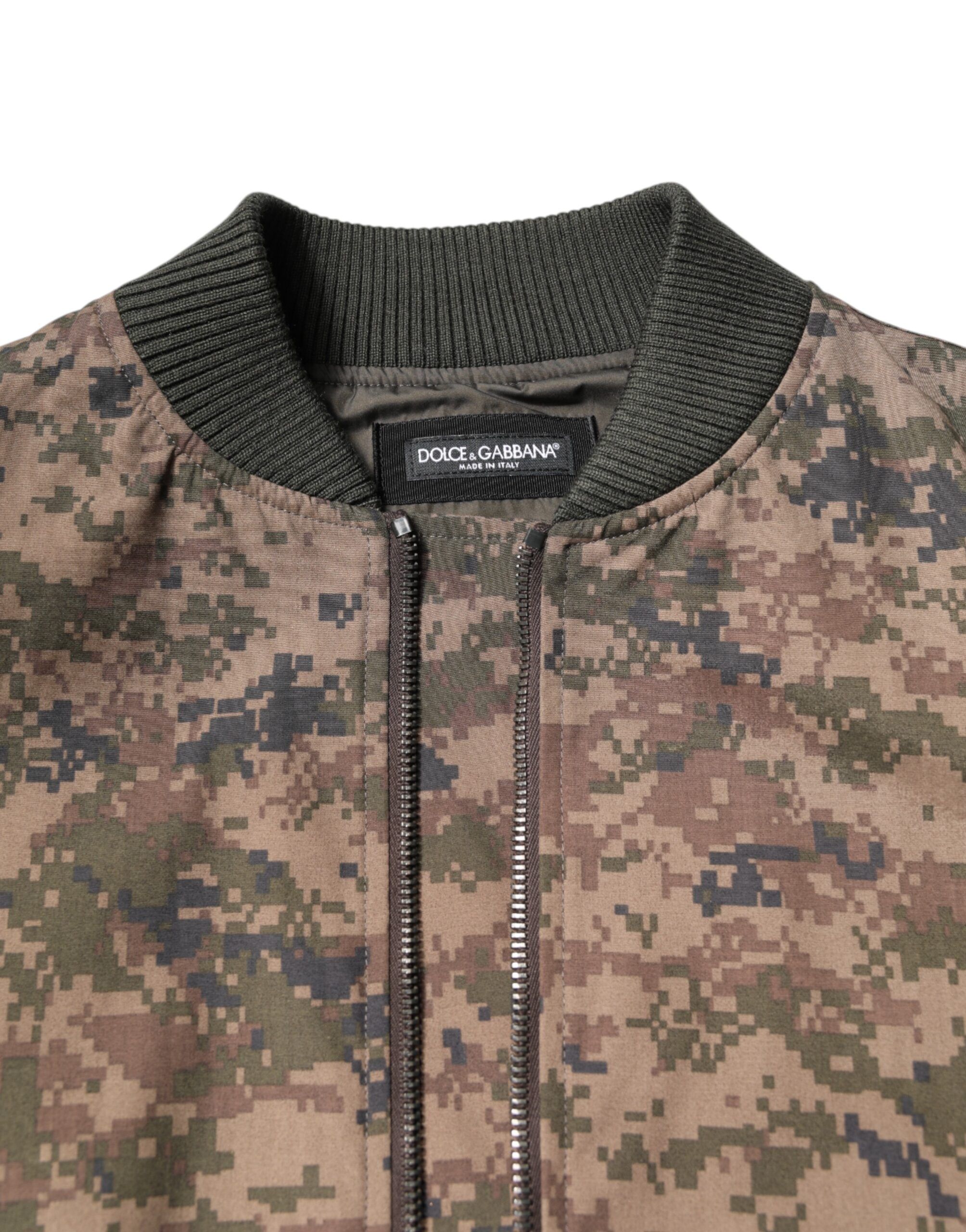 Camouflage Bomber Full Zip Men's Jacket - Dolce & Gabbana - Modalova