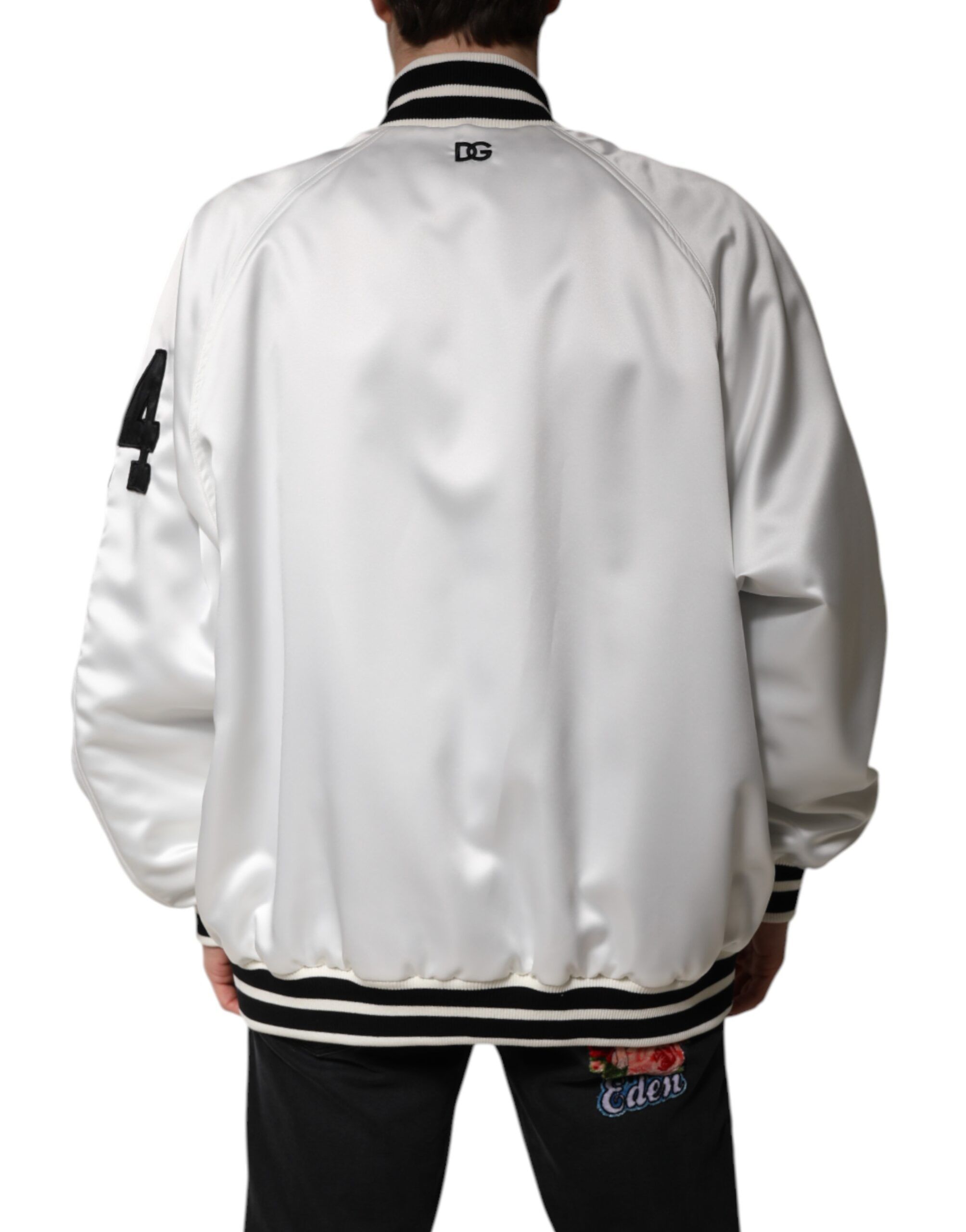 DG Logo Polyester Jersey Bomber Men's Jacket - Dolce & Gabbana - Modalova