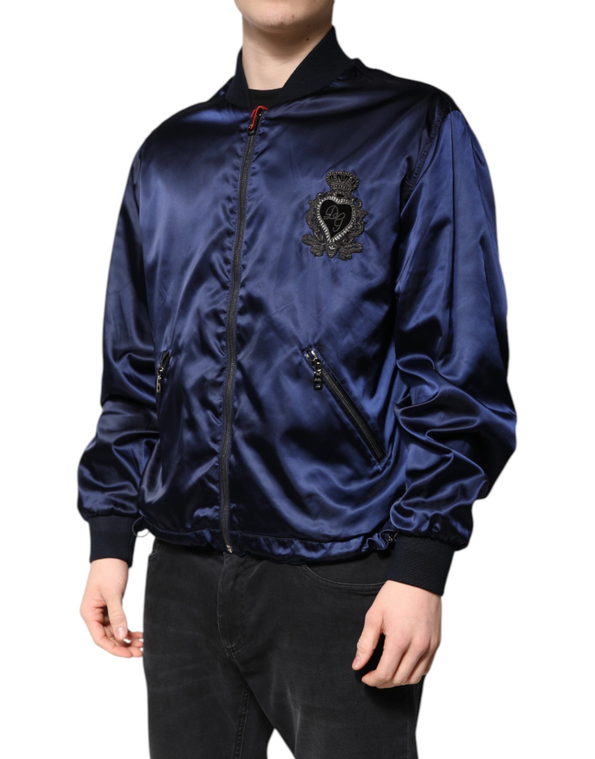 Nylon DG Crown Full Zip Bomber Men's Jacket (Pre-Owned) - Dolce & Gabbana - Modalova