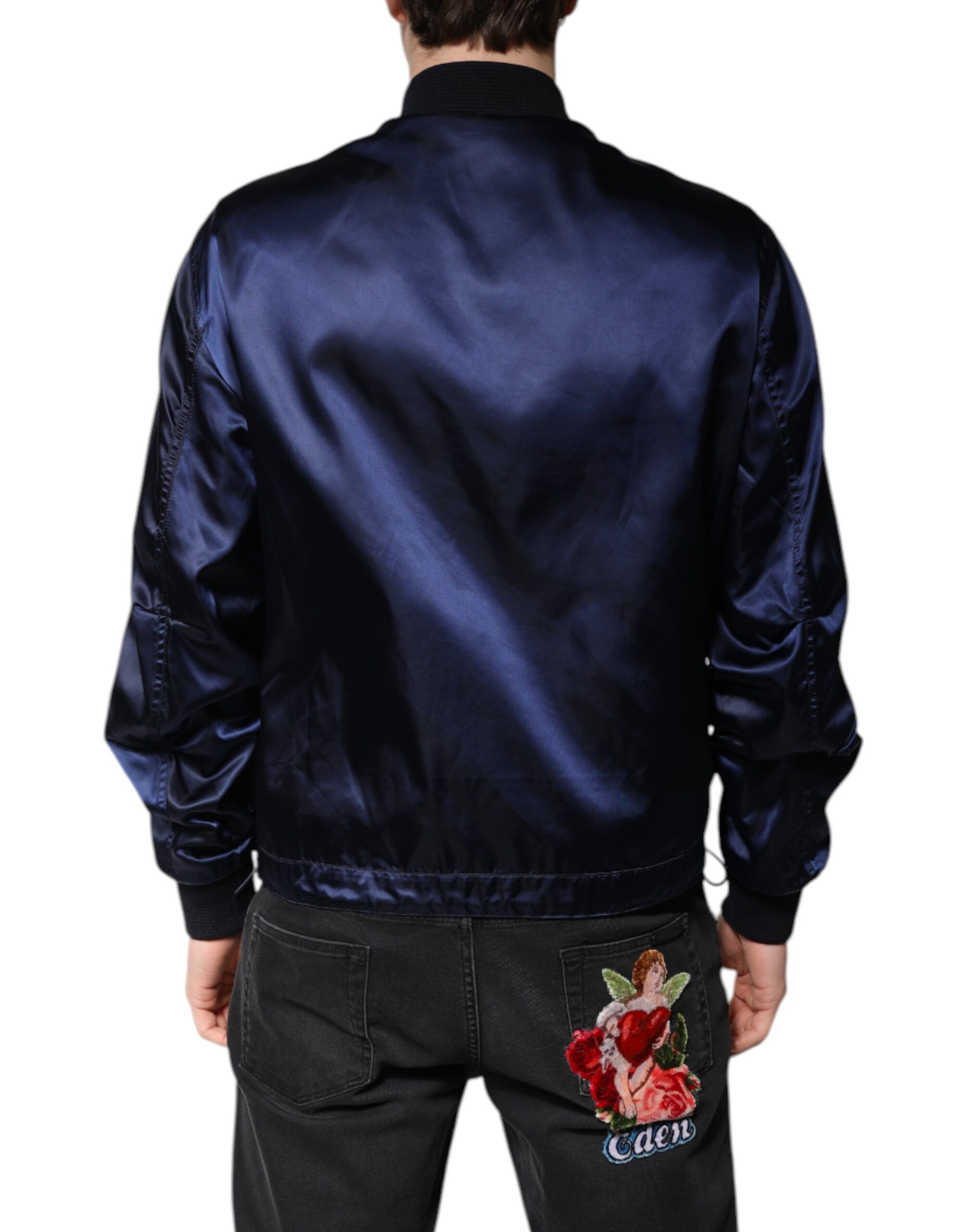 Nylon DG Crown Full Zip Bomber Men's Jacket (Pre-Owned) - Dolce & Gabbana - Modalova