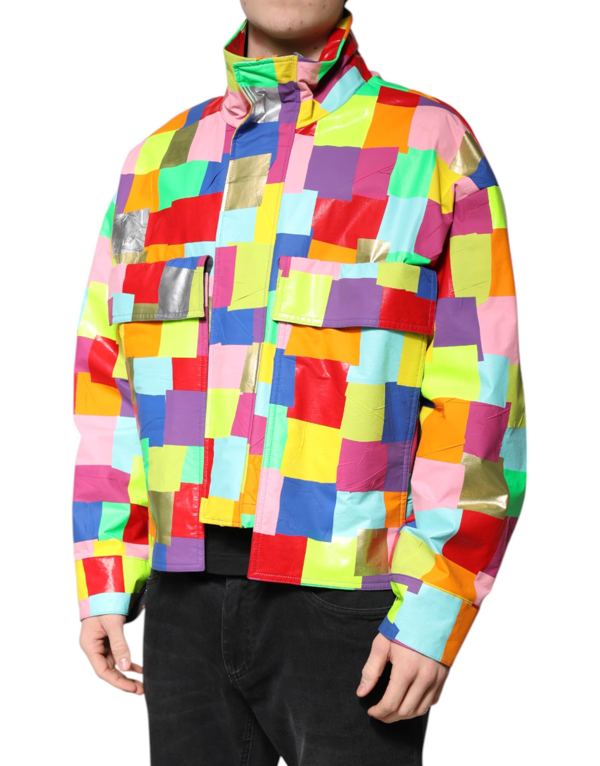 Cotton Full Zip Men Biker Men's Jacket (Pre-Owned) - Dolce & Gabbana - Modalova