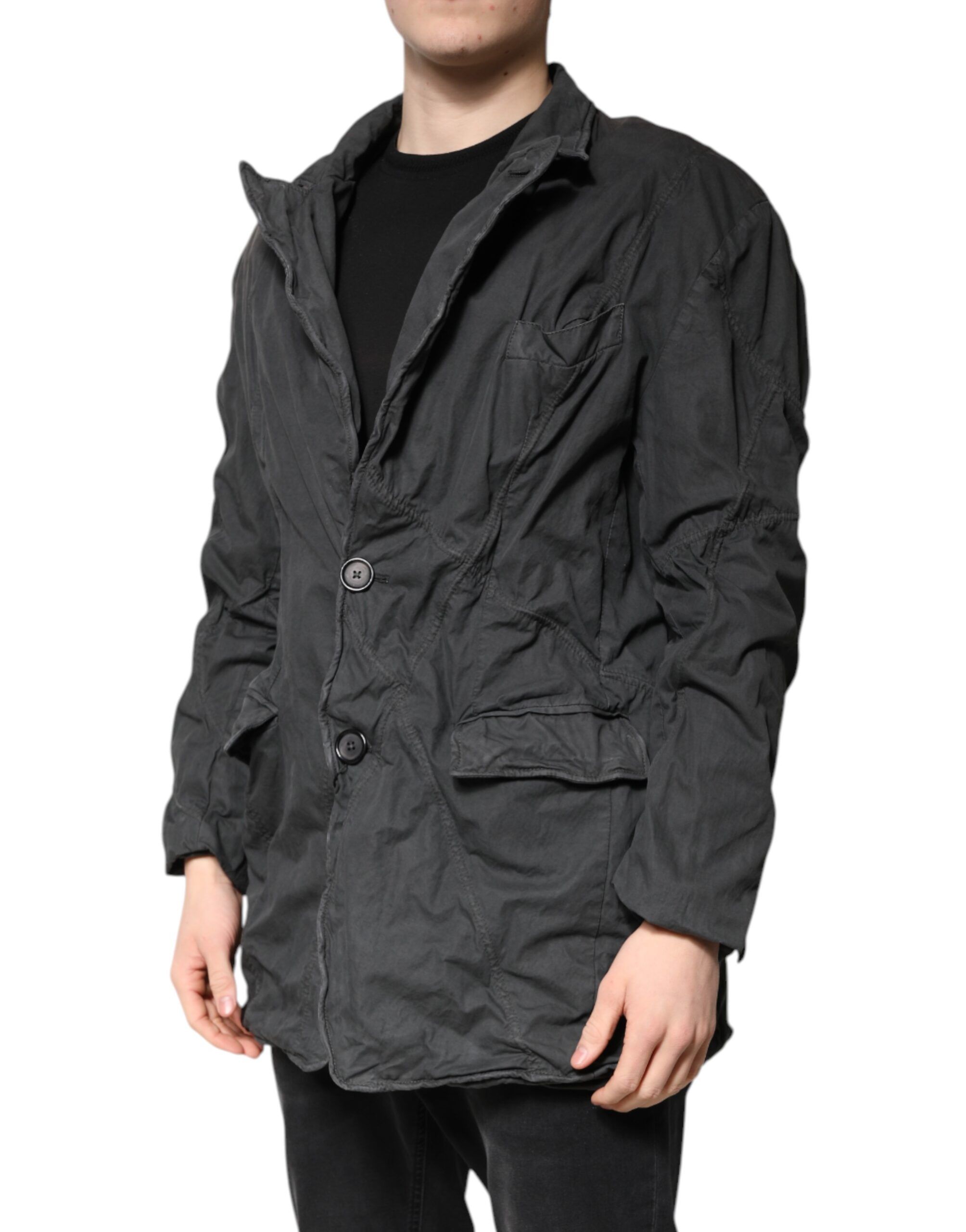 Solid Cotton Collared Coat Men's Jacket (Pre-Owned) - Dolce & Gabbana - Modalova