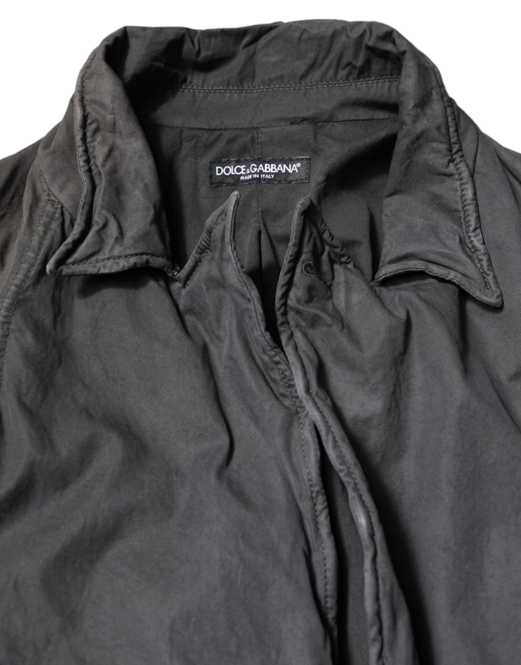 Solid Cotton Collared Coat Men's Jacket (Pre-Owned) - Dolce & Gabbana - Modalova