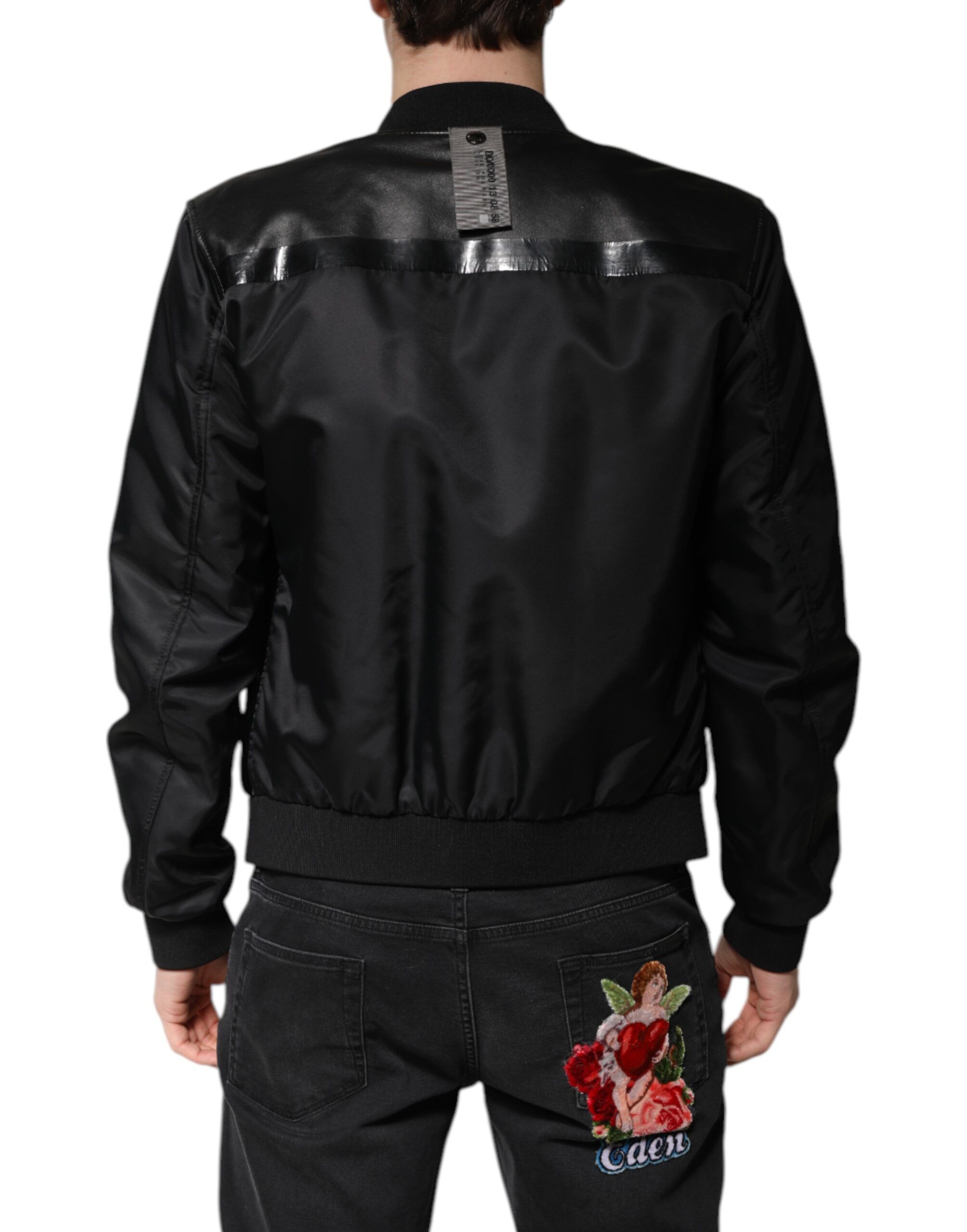 Lambskin Leather Biker Full Zip Men's Jacket (Pre-Owned) - Dolce & Gabbana - Modalova