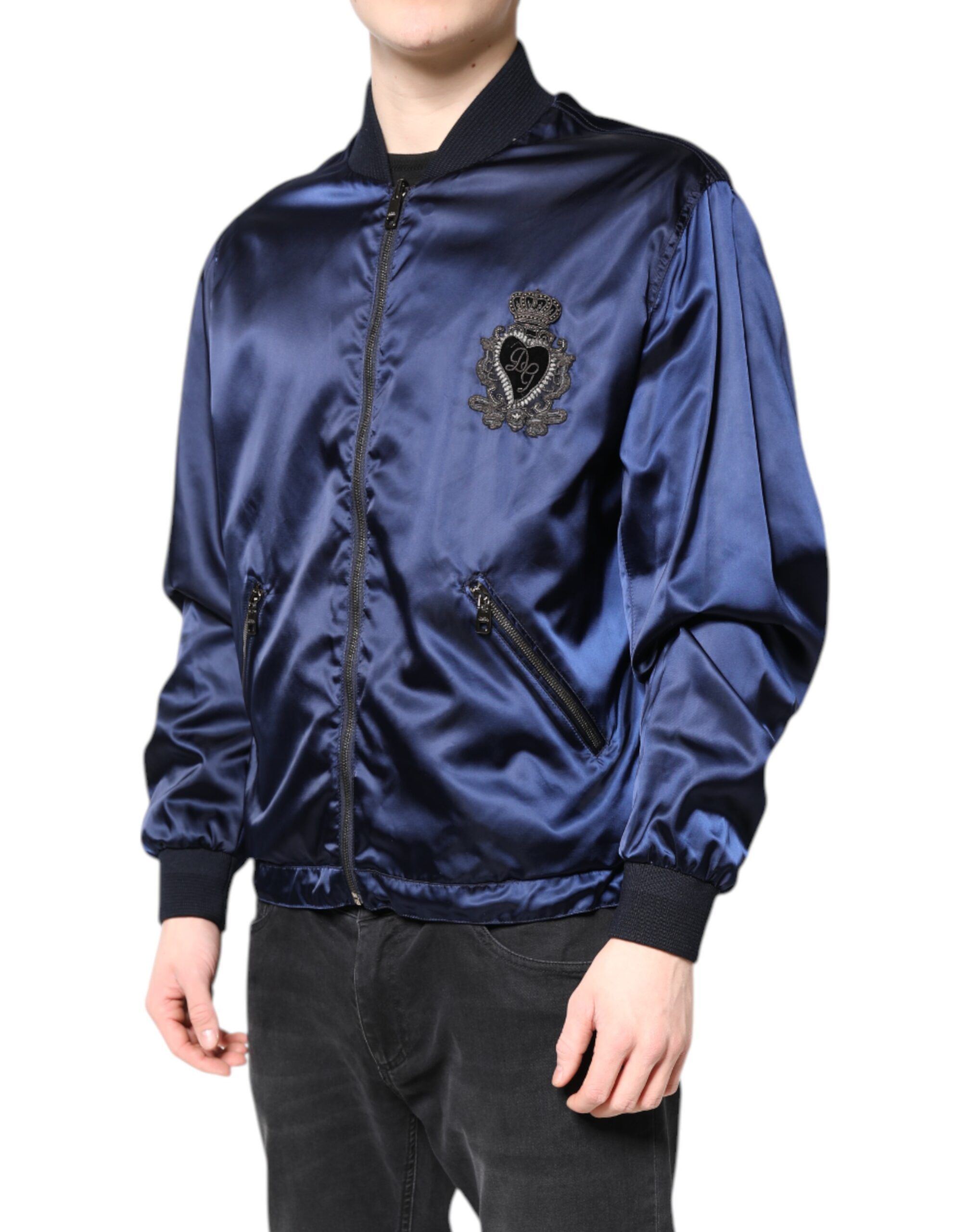 Nylon DG Crown Full Zip Bomber Men's Jacket (Pre-Owned) - Dolce & Gabbana - Modalova