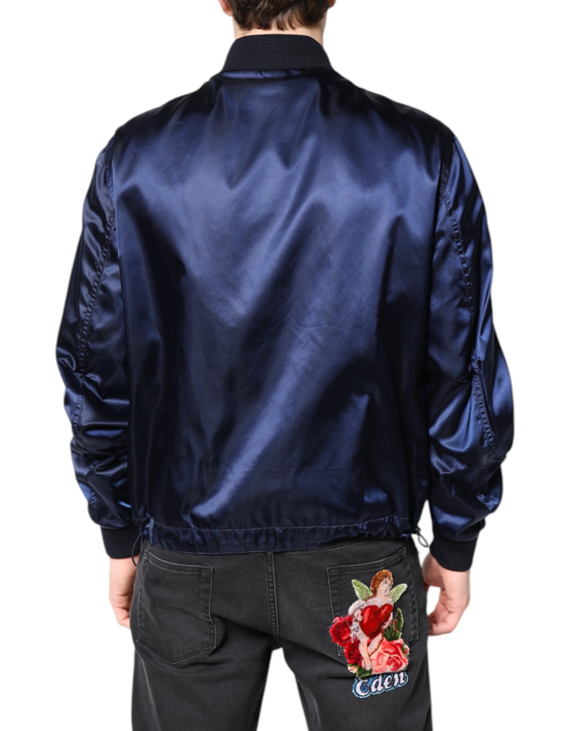 Nylon DG Crown Full Zip Bomber Men's Jacket (Pre-Owned) - Dolce & Gabbana - Modalova