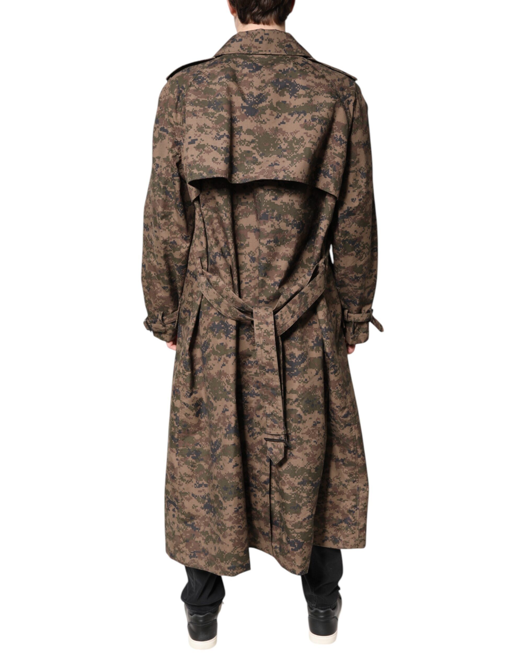 Camouflage Double Breasted Coat Men's Jacket - Dolce & Gabbana - Modalova