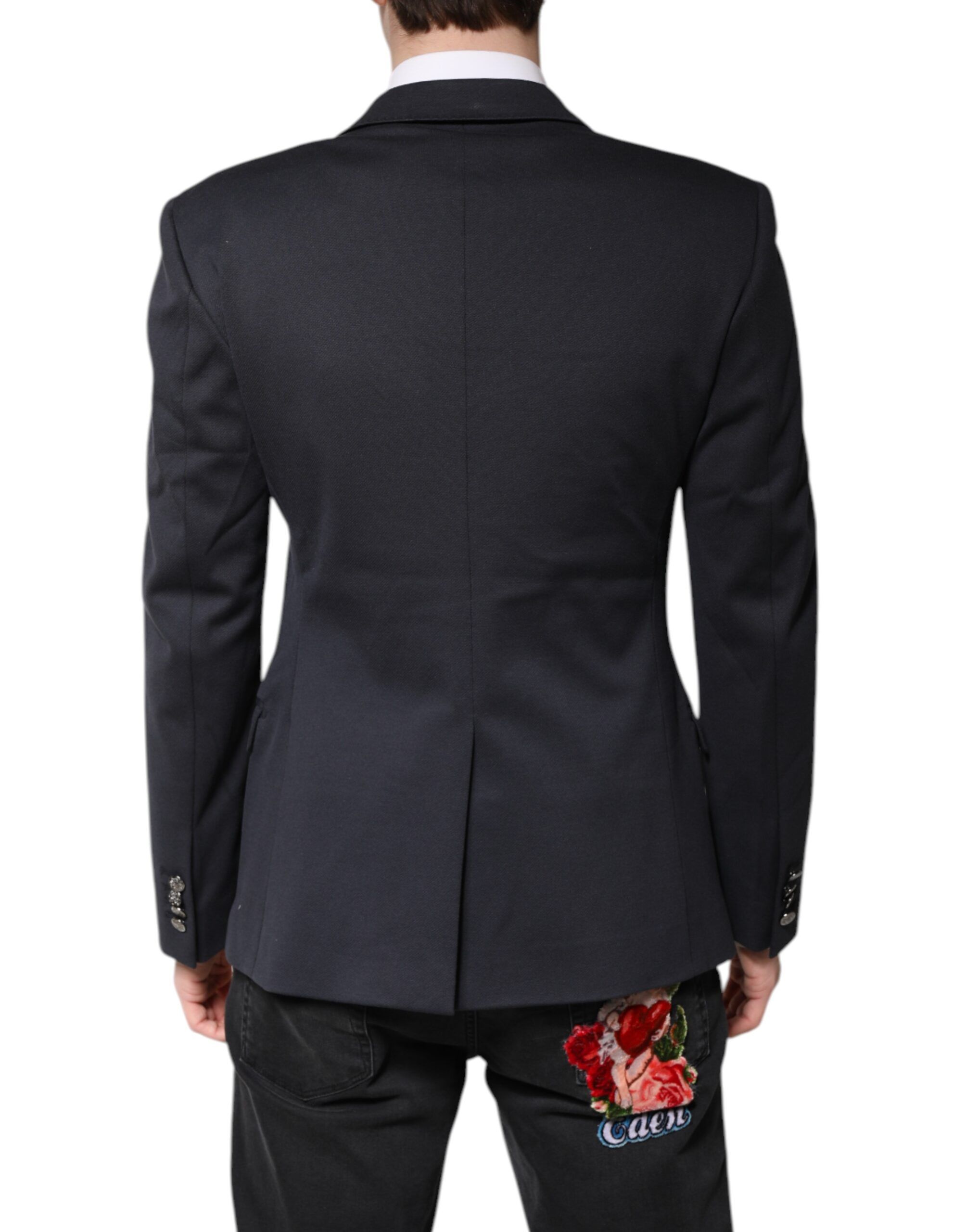 Dark Cotton Men Jacket Coat Suit Men's Blazer (Pre-Owned) - Dolce & Gabbana - Modalova