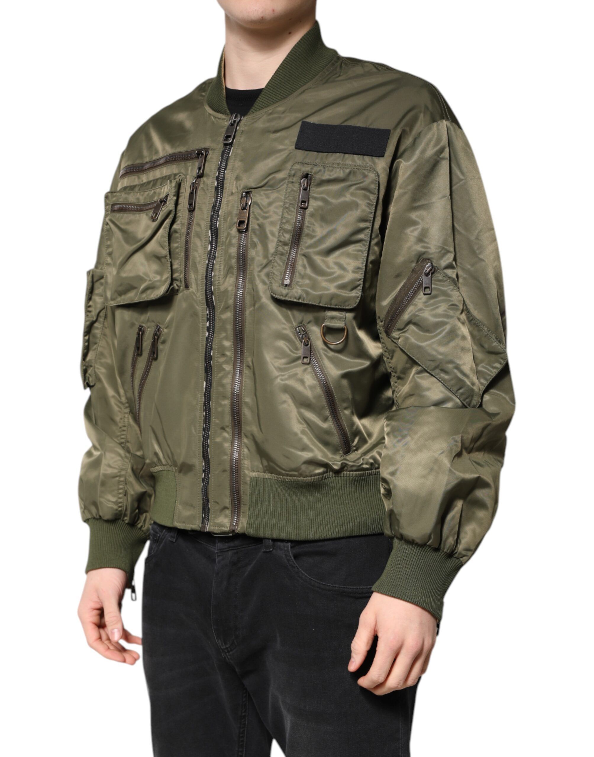 Nylon Full Zip Men Bomber Men's Jacket (Pre-Owned) - Dolce & Gabbana - Modalova
