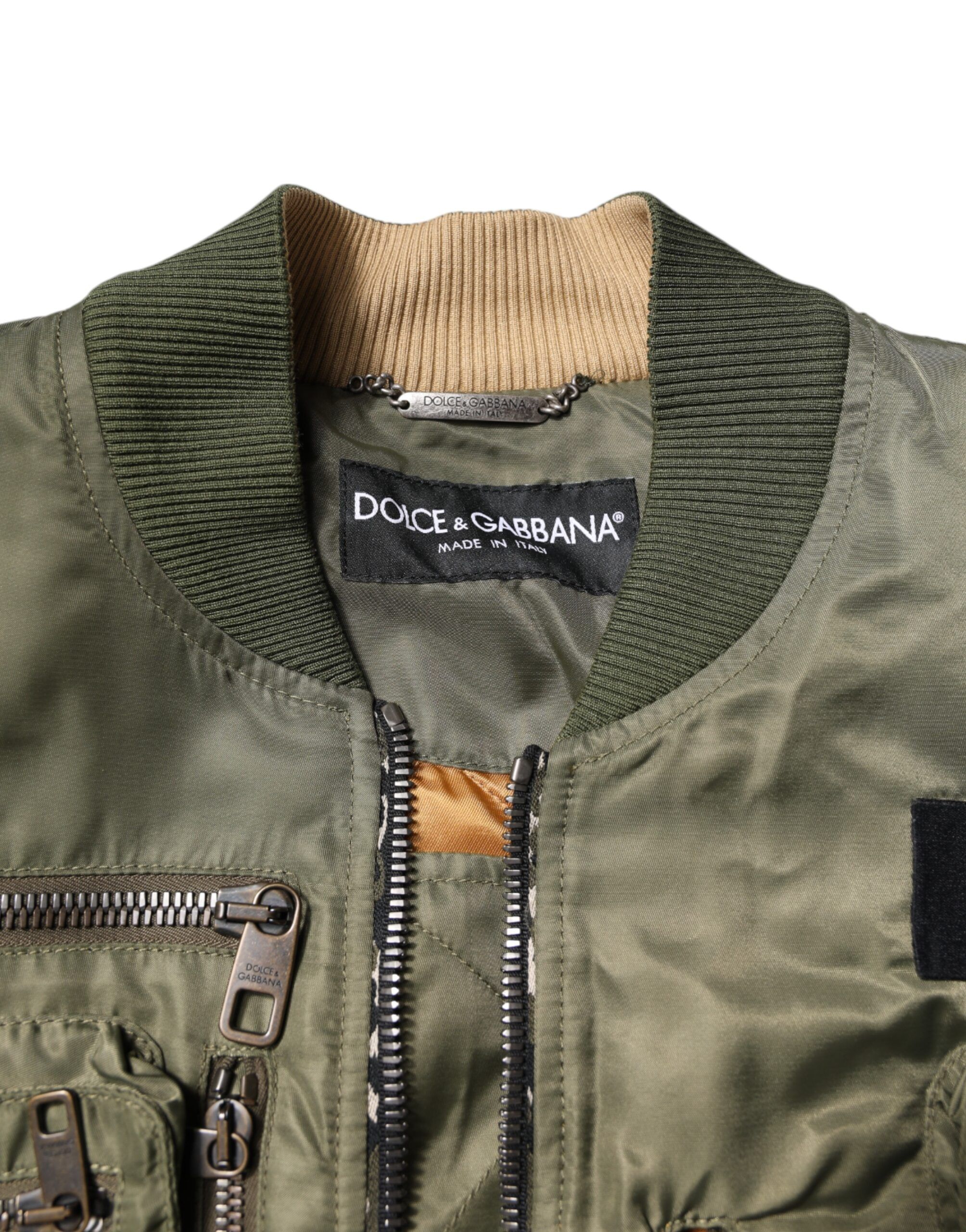 Nylon Full Zip Men Bomber Men's Jacket (Pre-Owned) - Dolce & Gabbana - Modalova